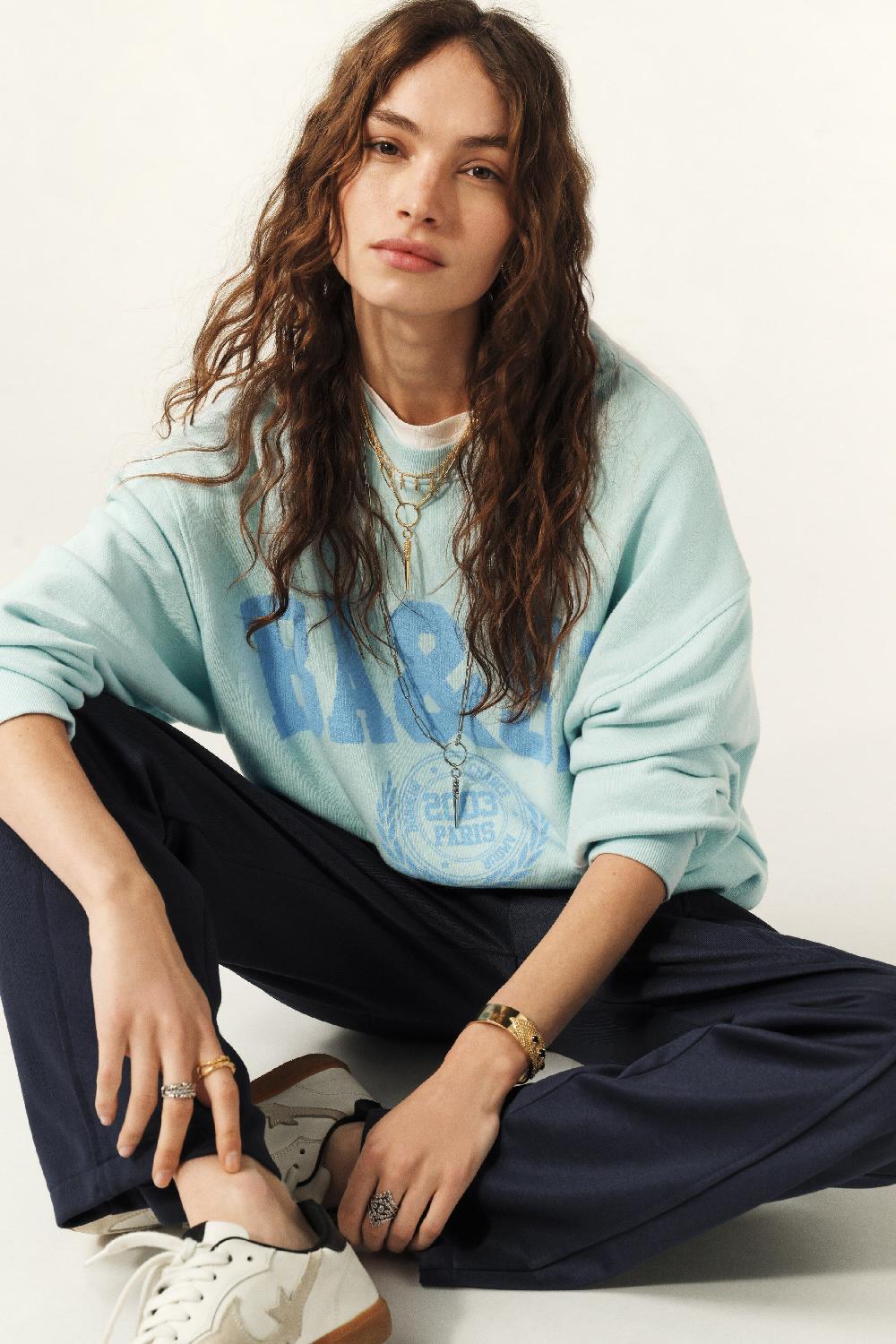Ba&sh Sweatshirt Benjamin Bleu