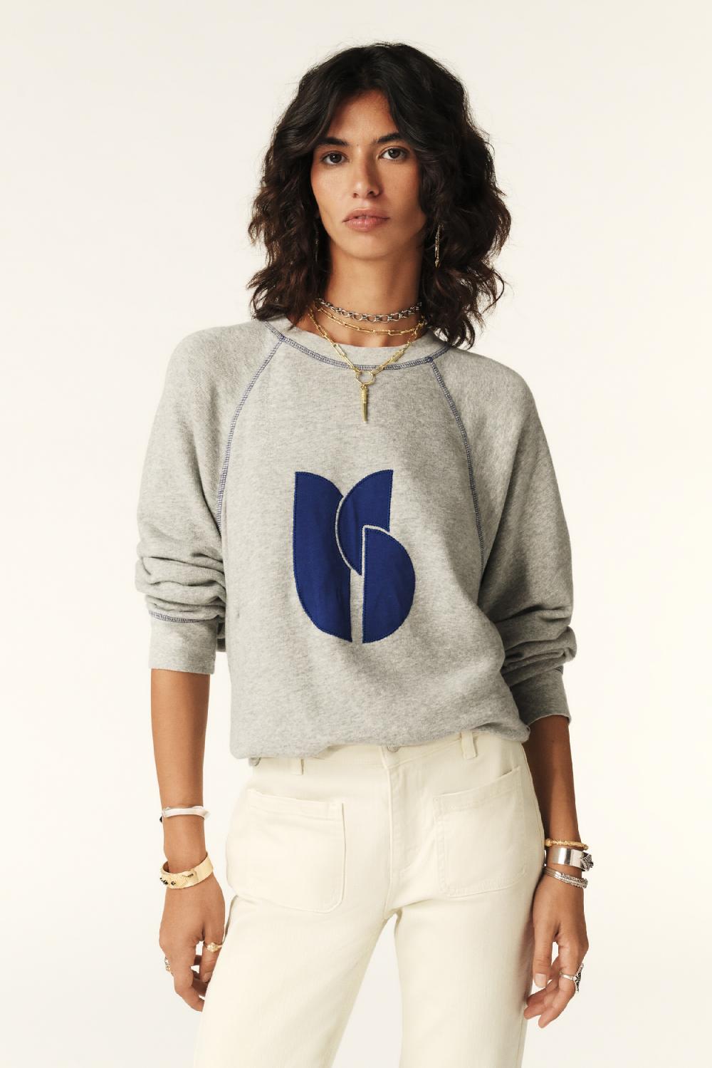 ba&sh Sweatshirt Loose Bart Gris