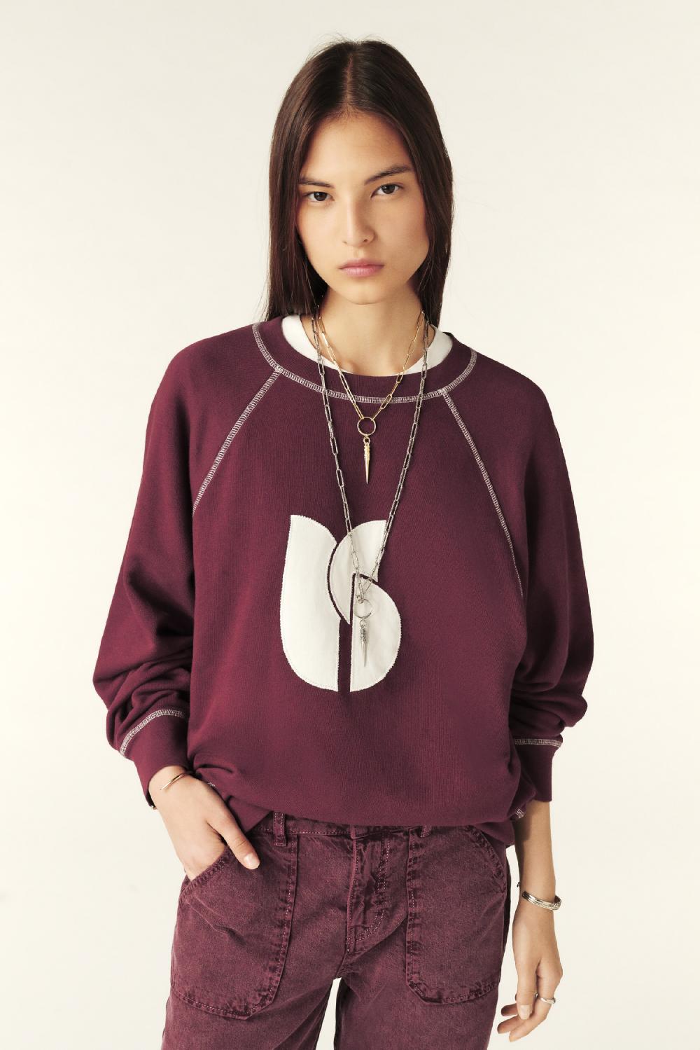 ba&sh Sweatshirt Loose Bart Violet