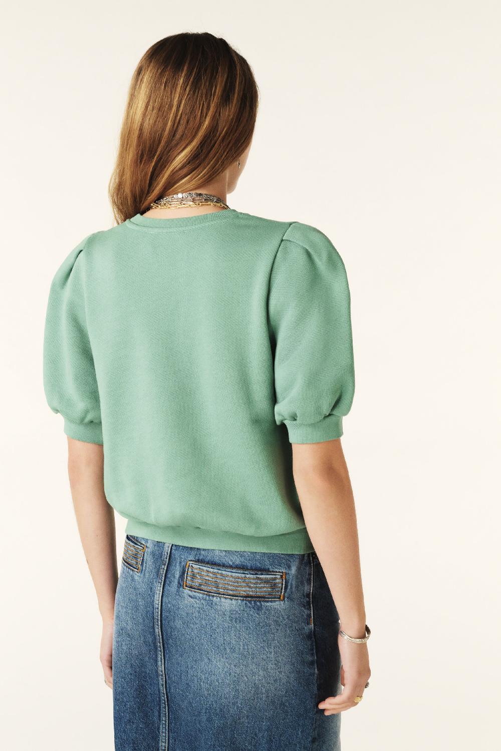 Ba&sh Sweatshirt Manches Courtes Tamar Vert