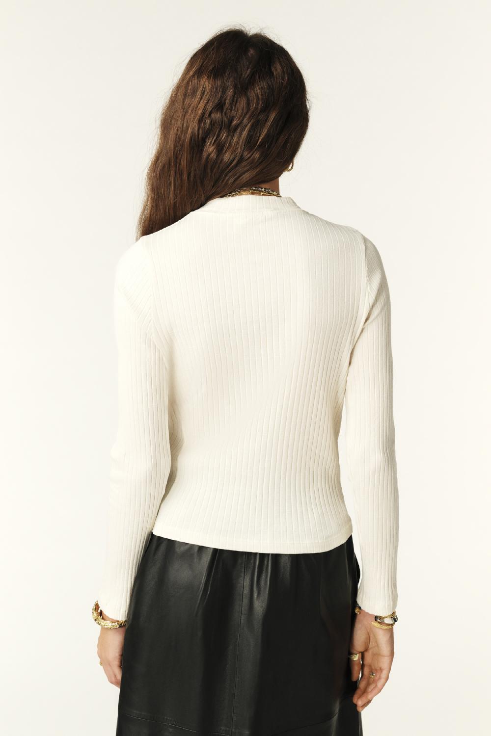 Ba&sh T-Shirt Ajusté Souple Tibo Blanc Ecru