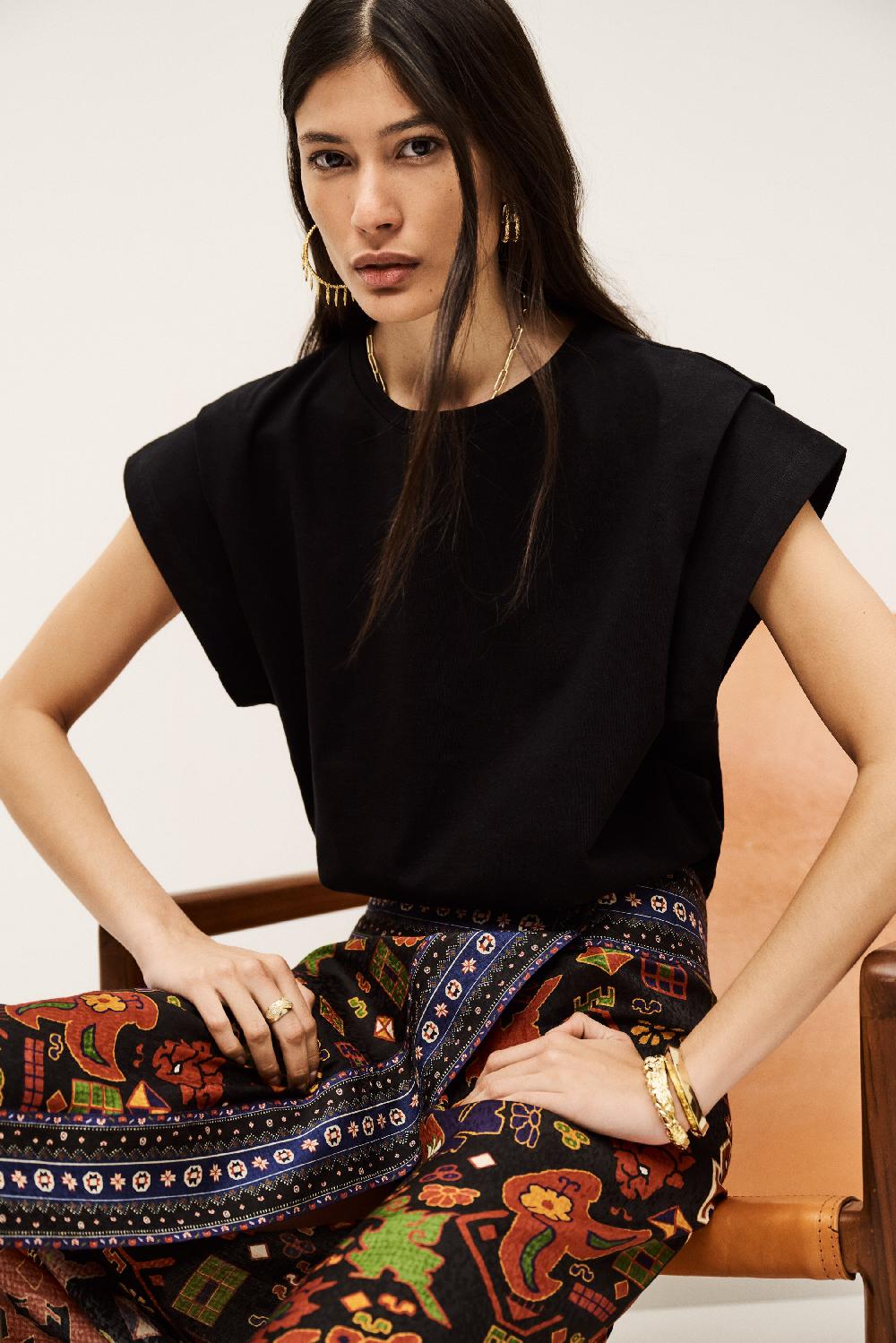 Ba&sh T-Shirt Ample Pio Noir