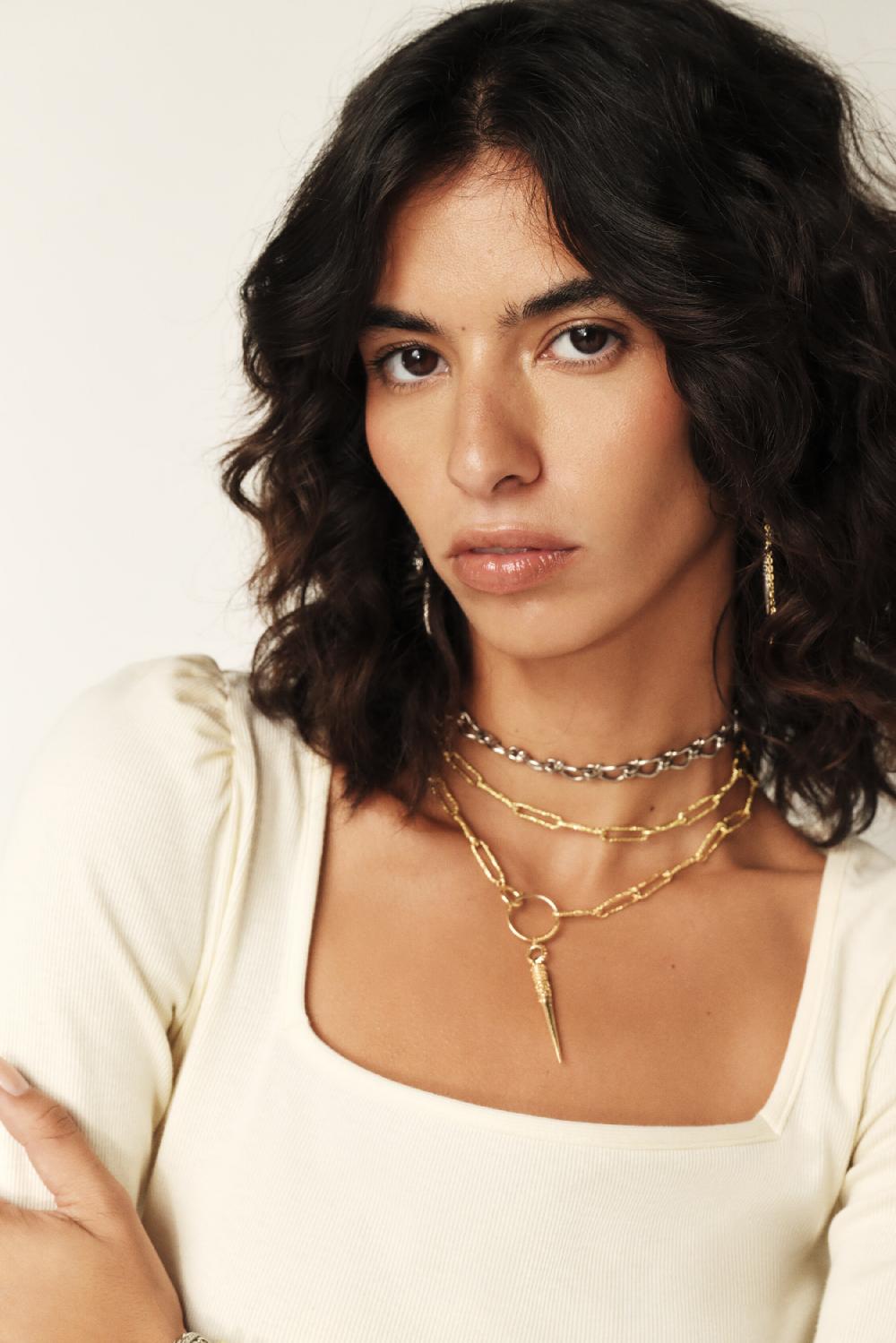 Ba&sh T-Shirt Col Carré Oprah Blanc Ecru