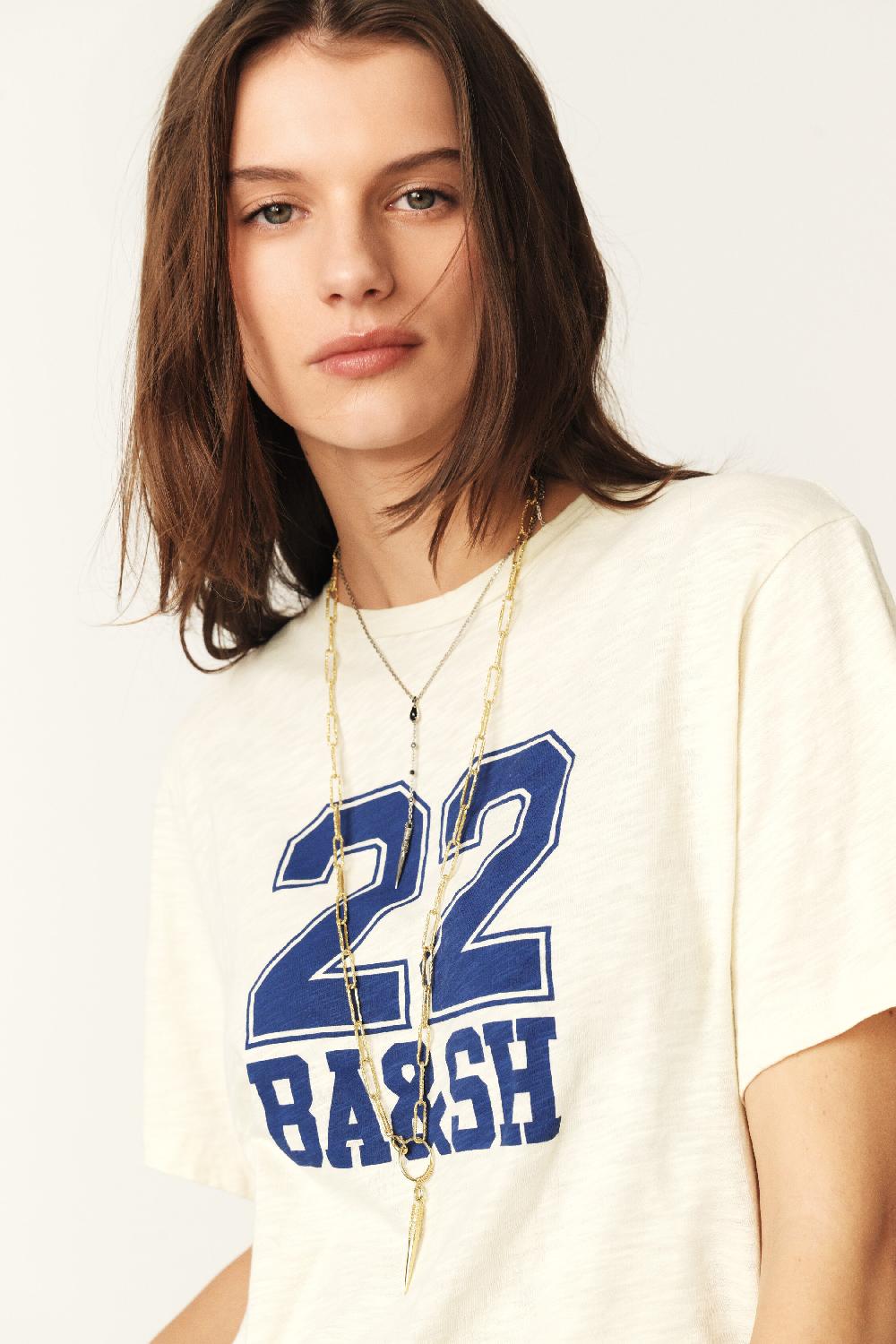 Ba&sh T-Shirt Esprit Casual Virgo Blanc Ecru