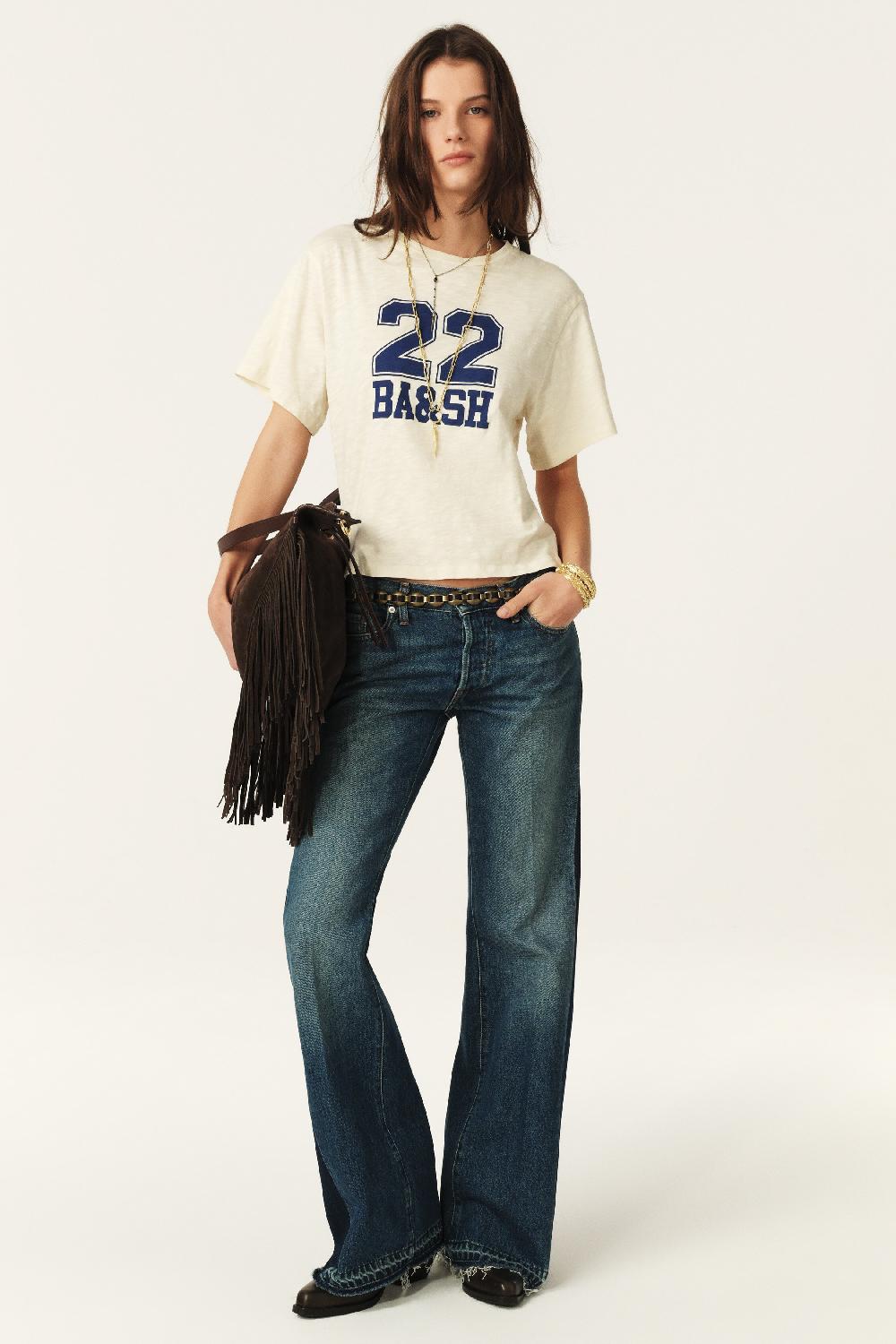 Ba&sh T-Shirt Esprit Casual Virgo Blanc Ecru