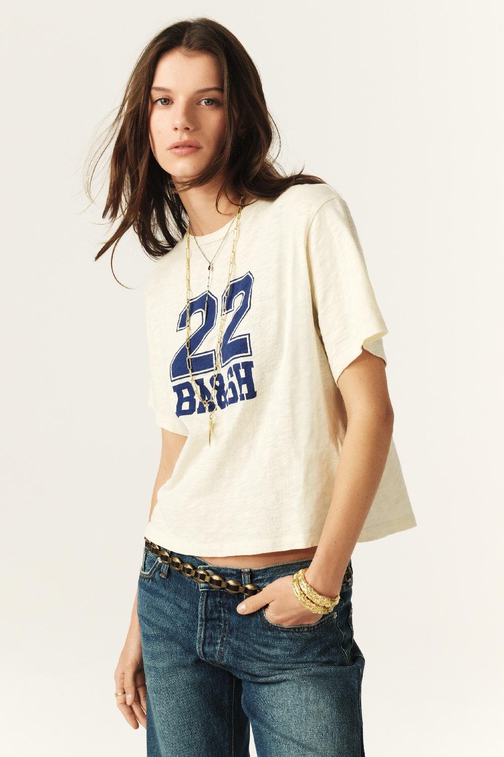 ba&sh T-Shirt Esprit Casual Virgo Blanc Ecru