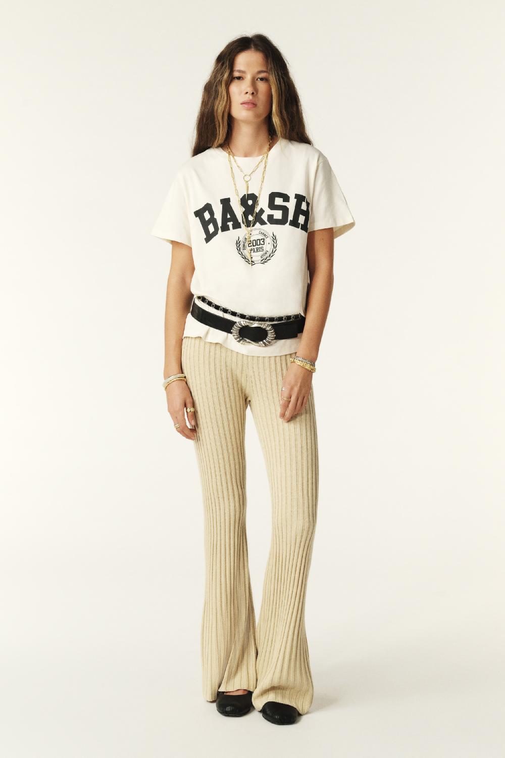 Ba&sh T-Shirt Esprit CollèGe Ioni Blanc Ecru