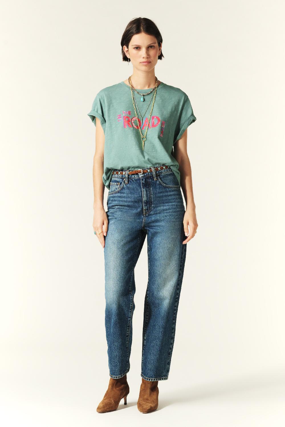 Ba&sh T-Shirt Manches Courtes Mita Vert