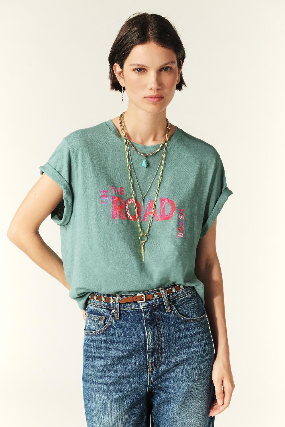 ba&sh T-Shirt Manches Courtes Mita Vert