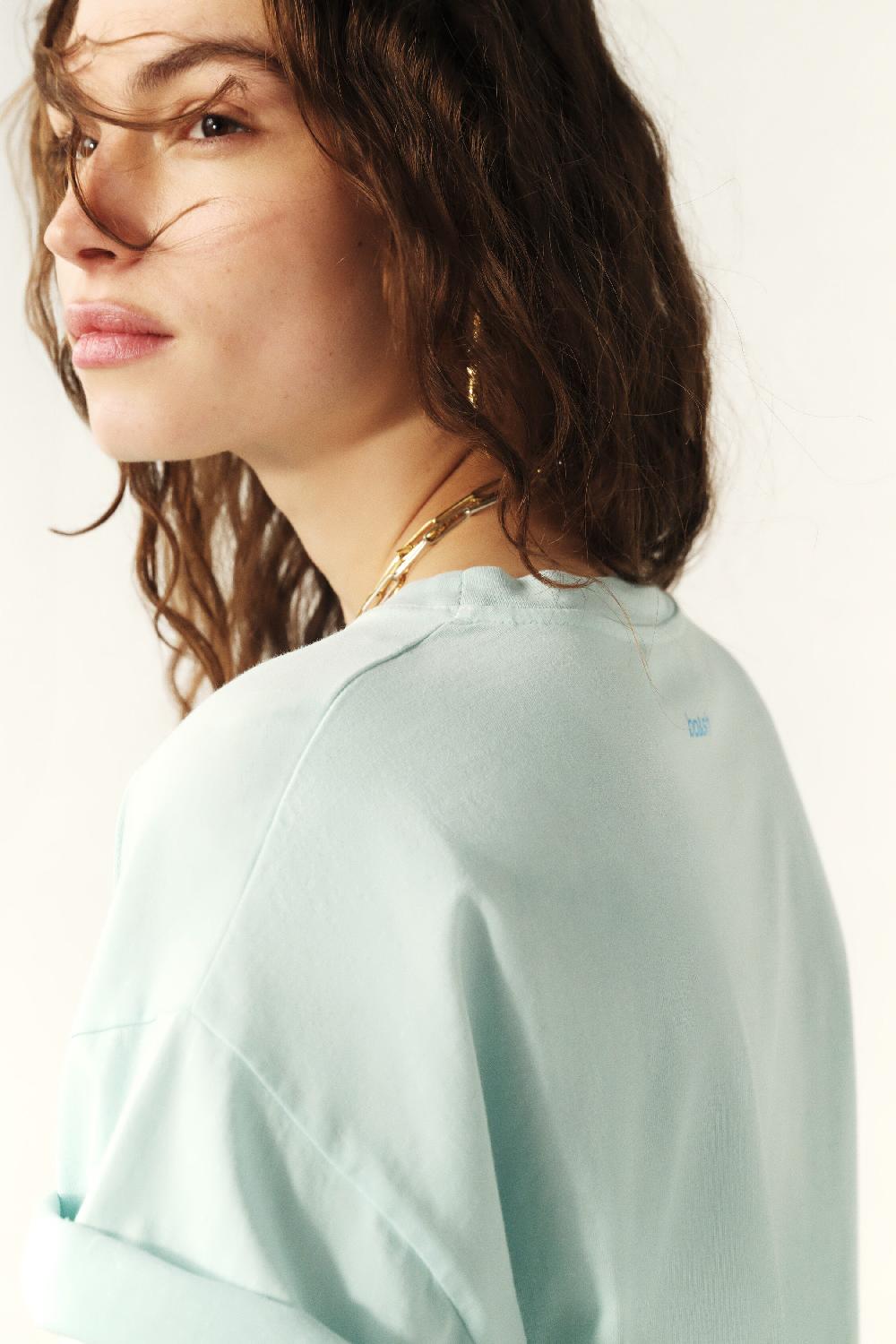 Ba&sh T-Shirt Manches Courtes Rosie Bleu