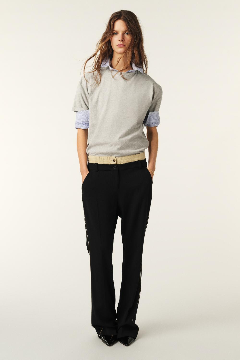 Ba&sh T-Shirt Manches Courtes Rosie Gris