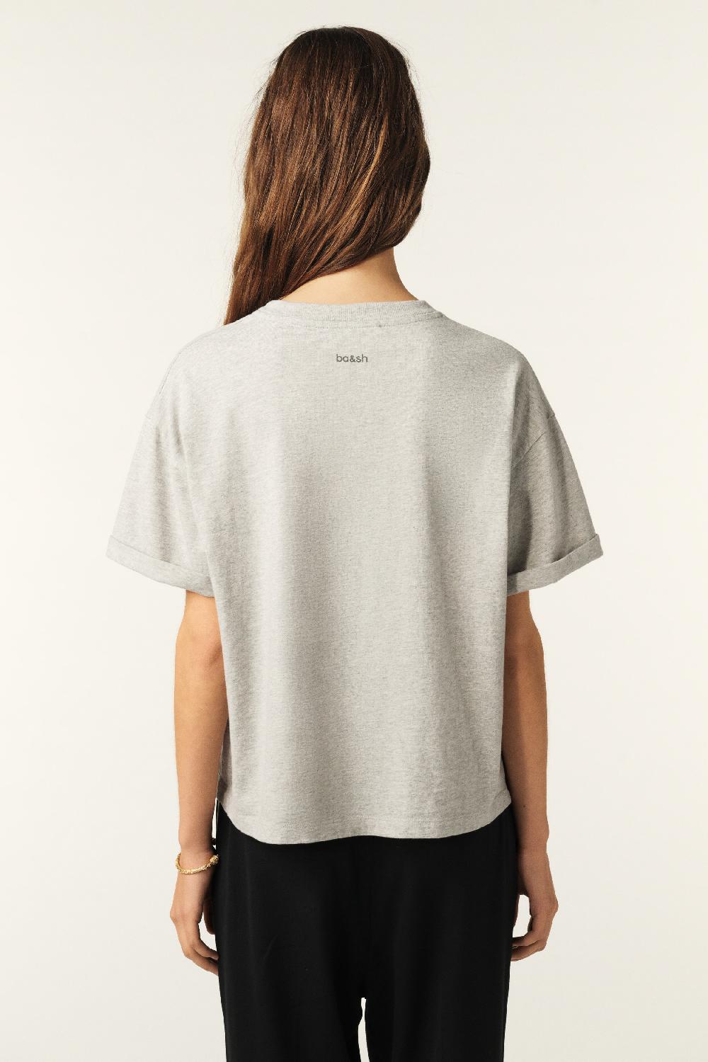 Ba&sh T-Shirt Manches Courtes Rosie Gris