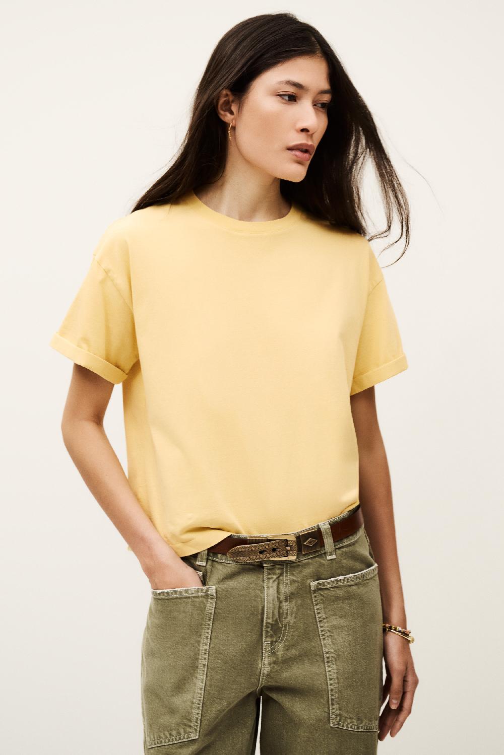 Ba&sh T-Shirt Manches Courtes Rosie Jaune