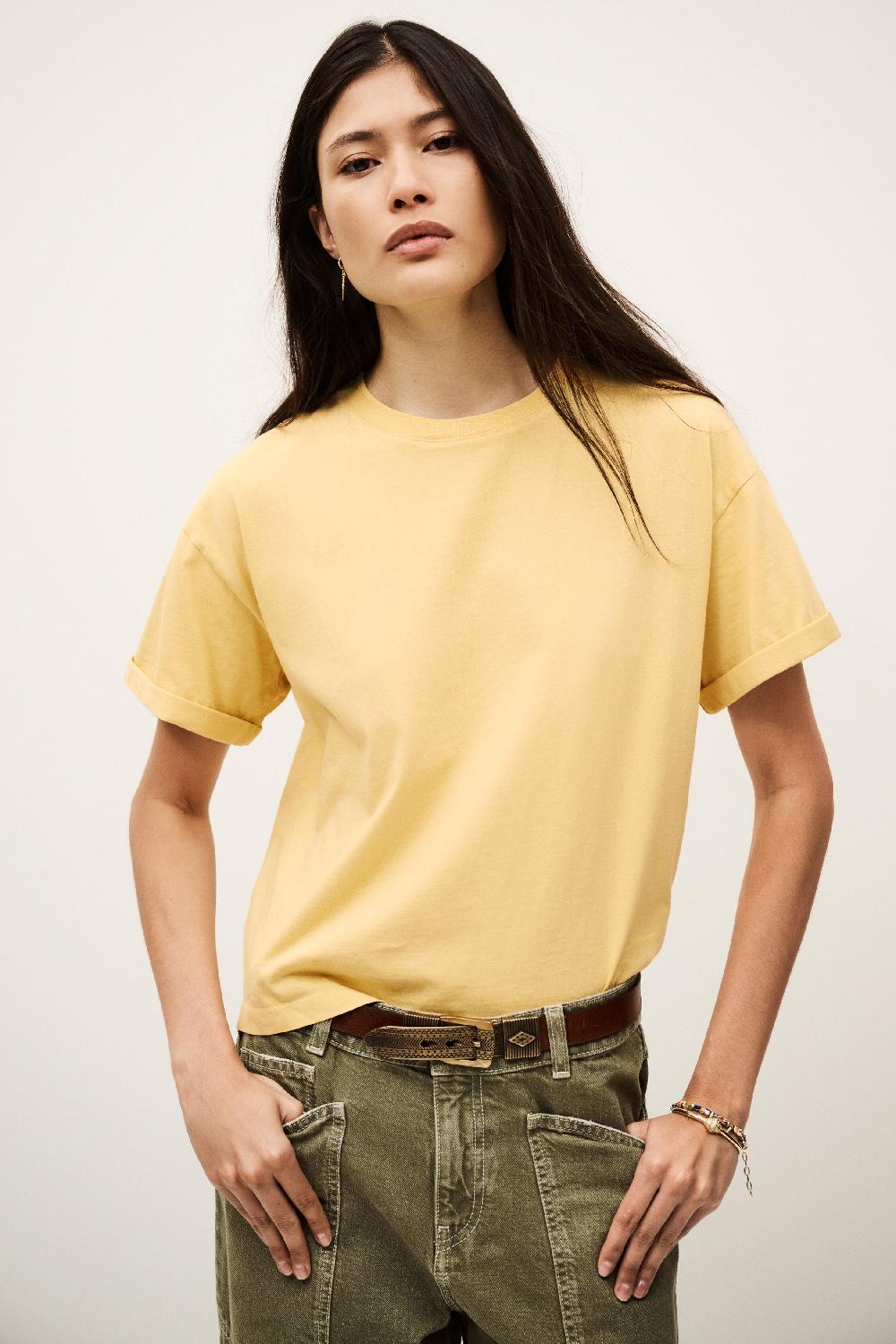 ba&sh T-Shirt Manches Courtes Rosie Jaune