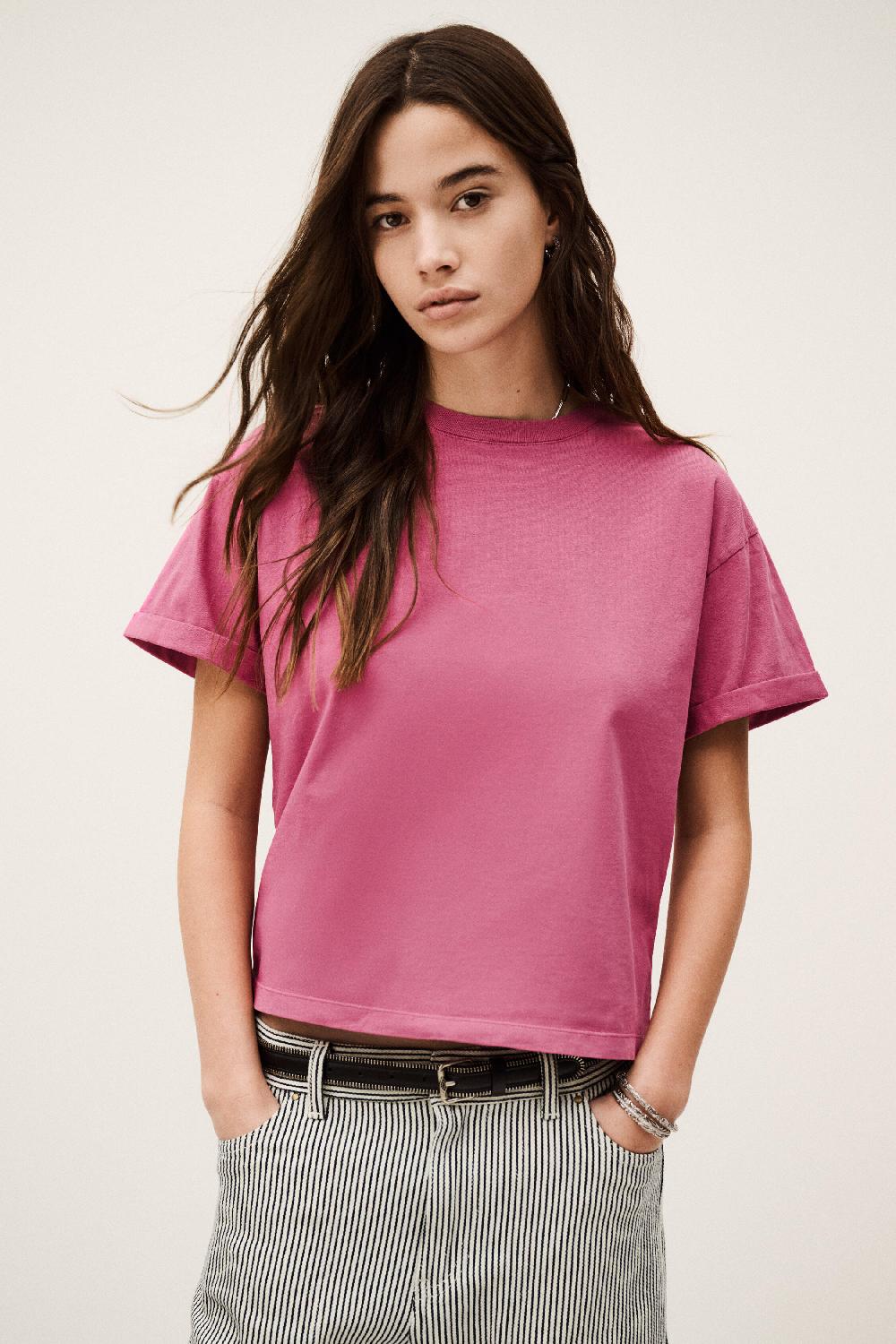 ba&sh T-Shirt Manches Courtes Rosie Rose