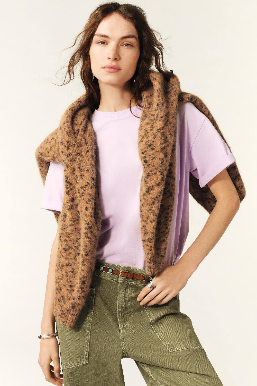 Ba&sh T-Shirt Manches Courtes Rosie Violet