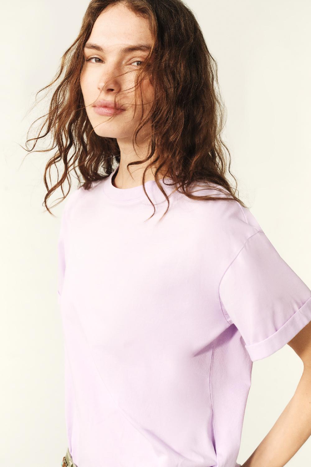 ba&sh T-Shirt Manches Courtes Rosie Violet
