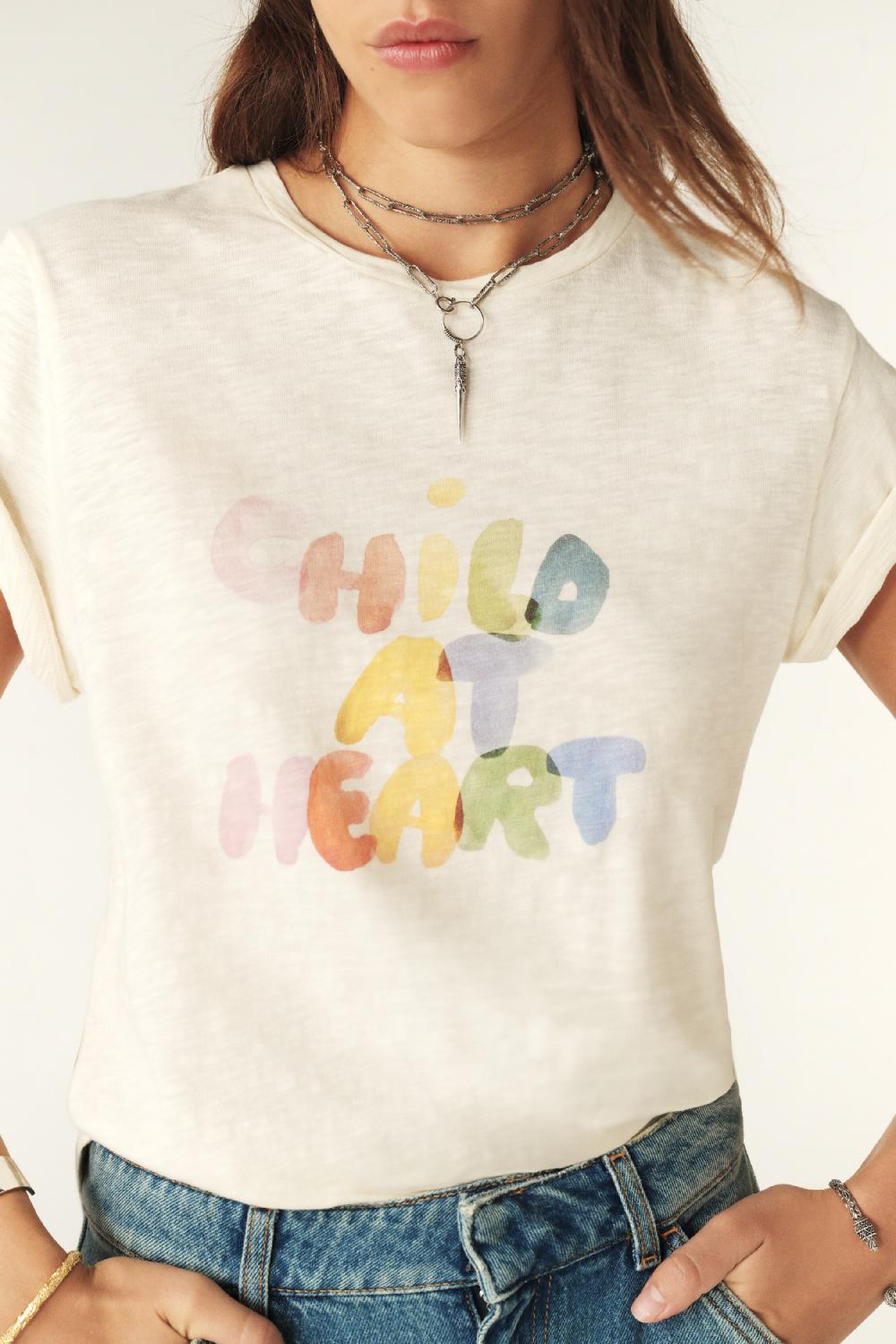 Ba&sh T-Shirt Manches Courtes Vic Blanc Ecru