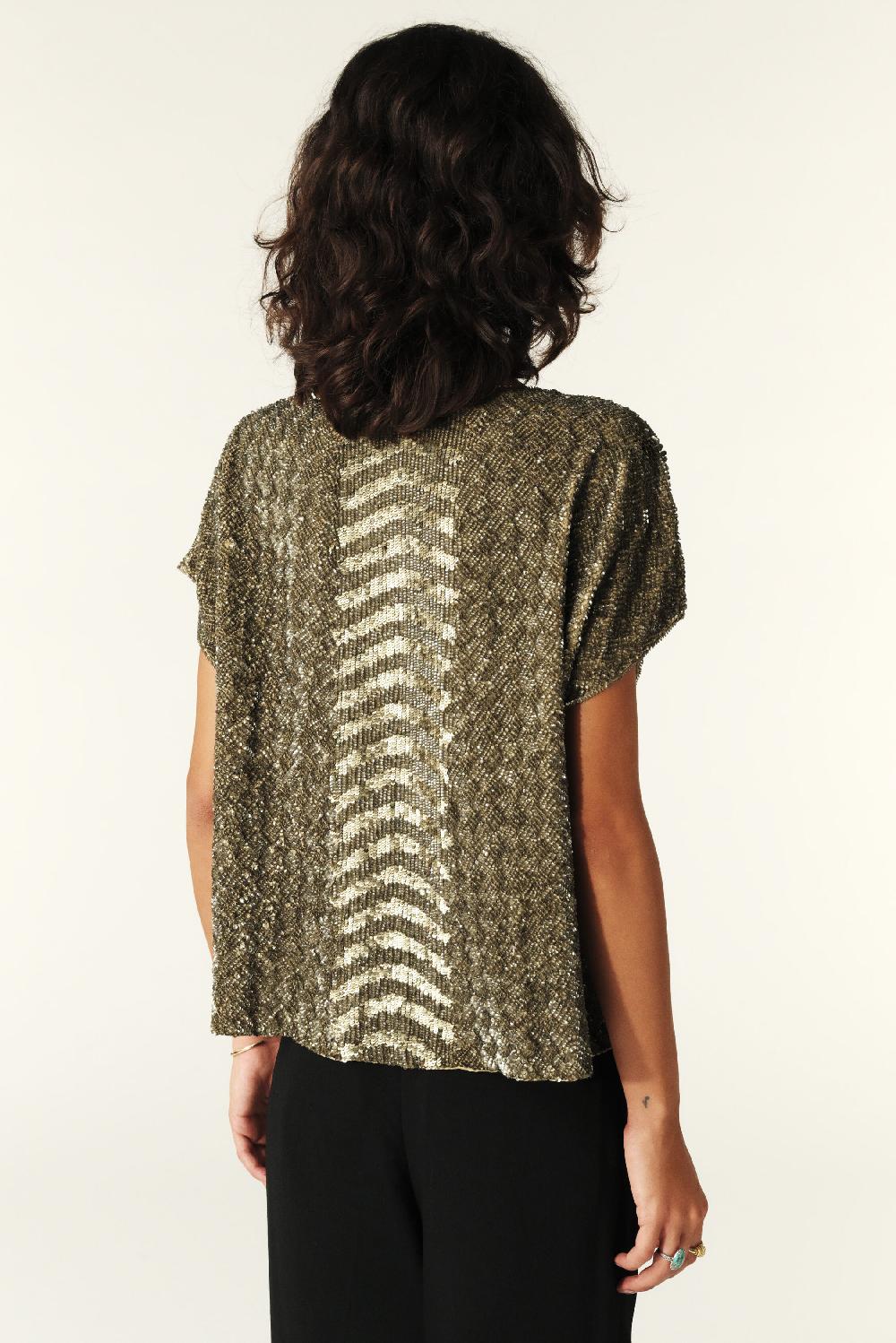 Ba&sh Tee-Shirt Manches Courtes Inna Gris