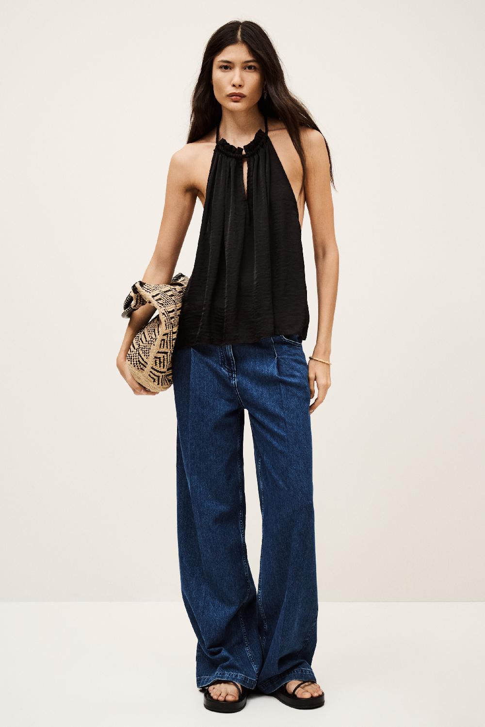 ba&sh Top à Bretelle Savanah Noir