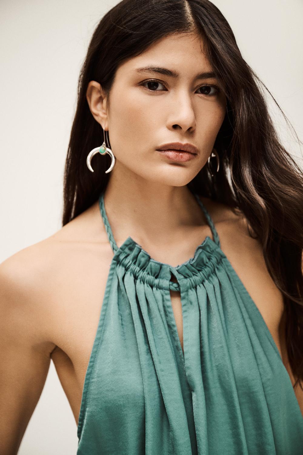 Ba&sh Top à Bretelle Savanah Vert