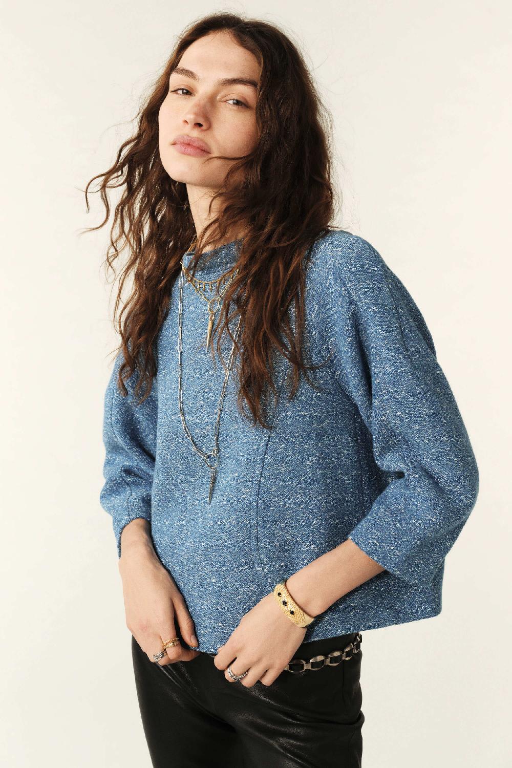 ba&sh Top Esprit Sweat Loki Bleu