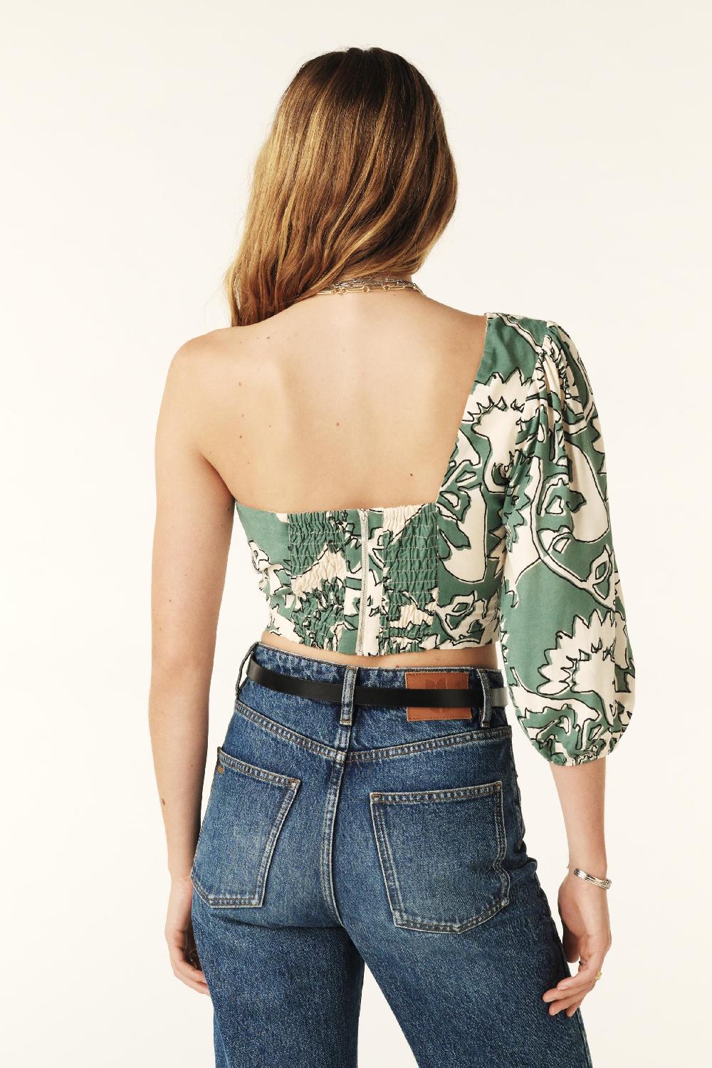 Ba&sh Top Fleurie Fib Vert