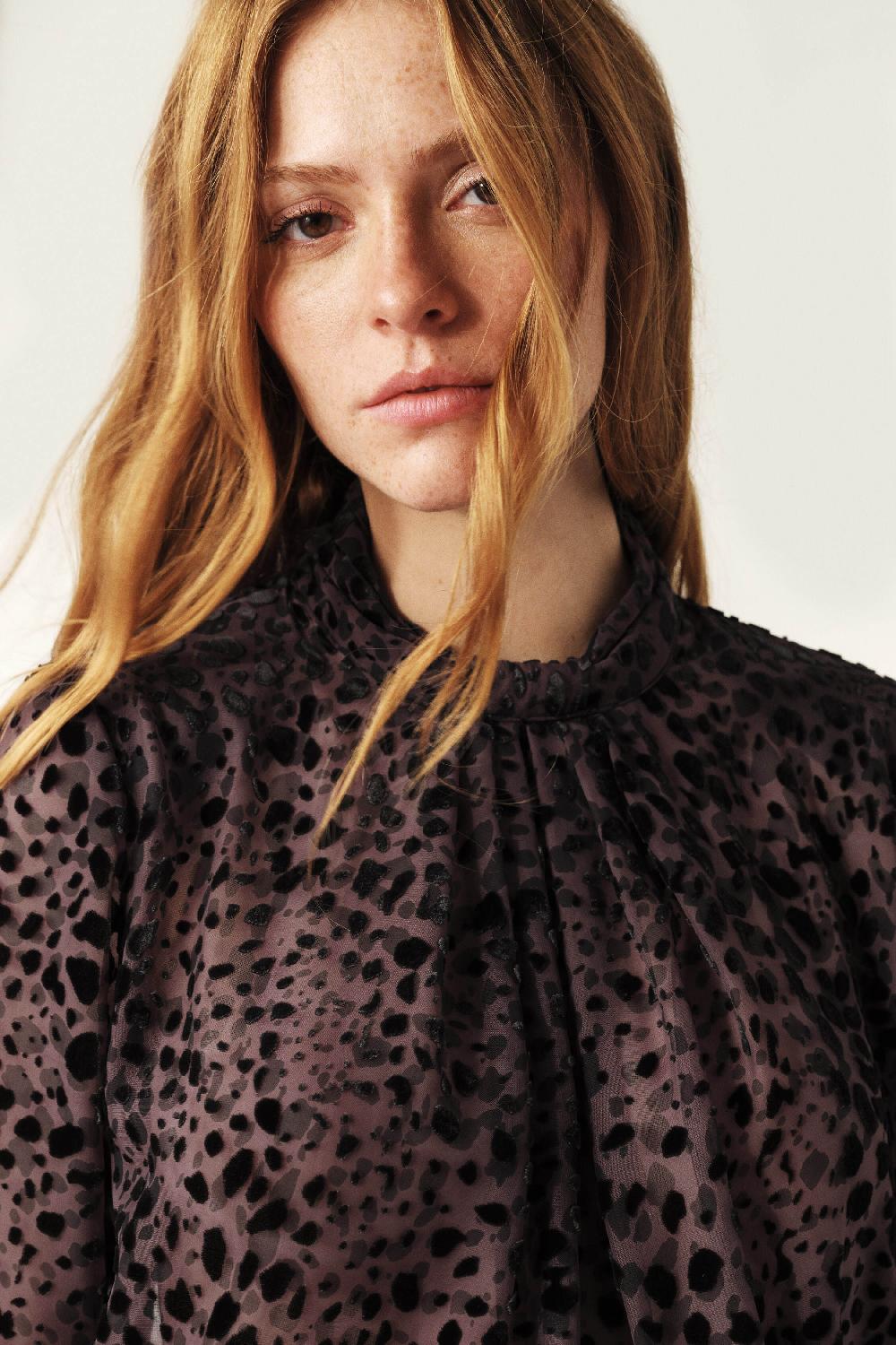 ba&sh Top Fluide Manches Longues Dionysos Prune