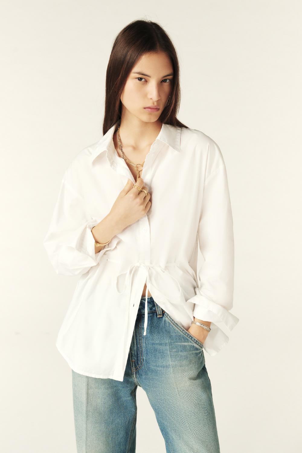 ba&sh Top Manches Longues Aply Blanc