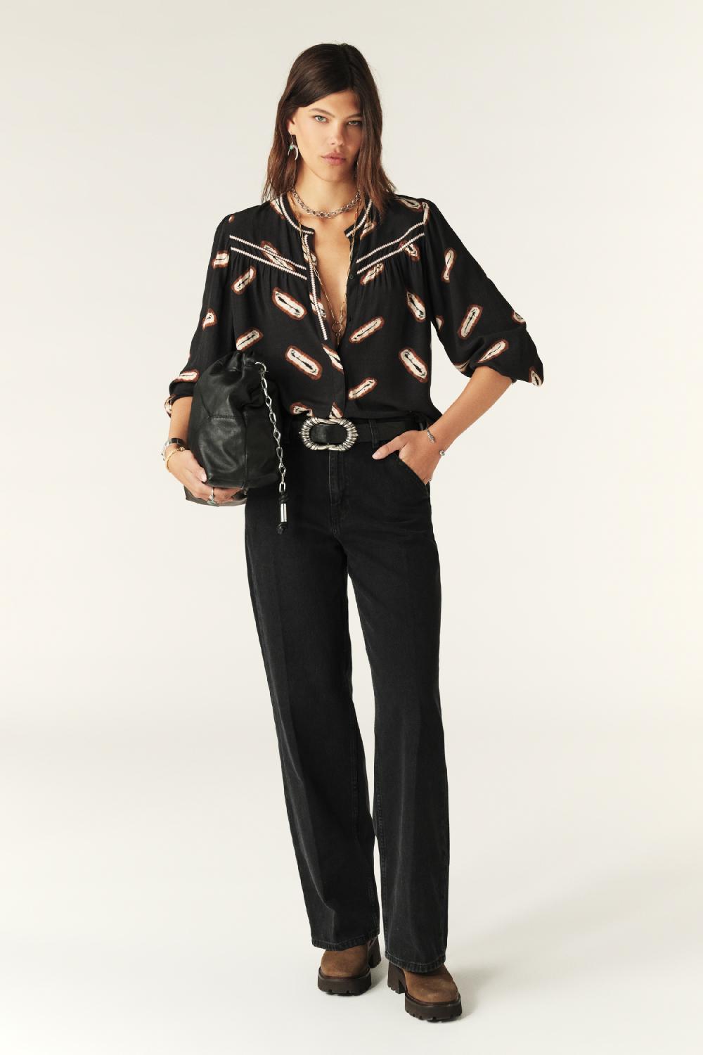 Ba&sh Top Manches Longues Capella Noir