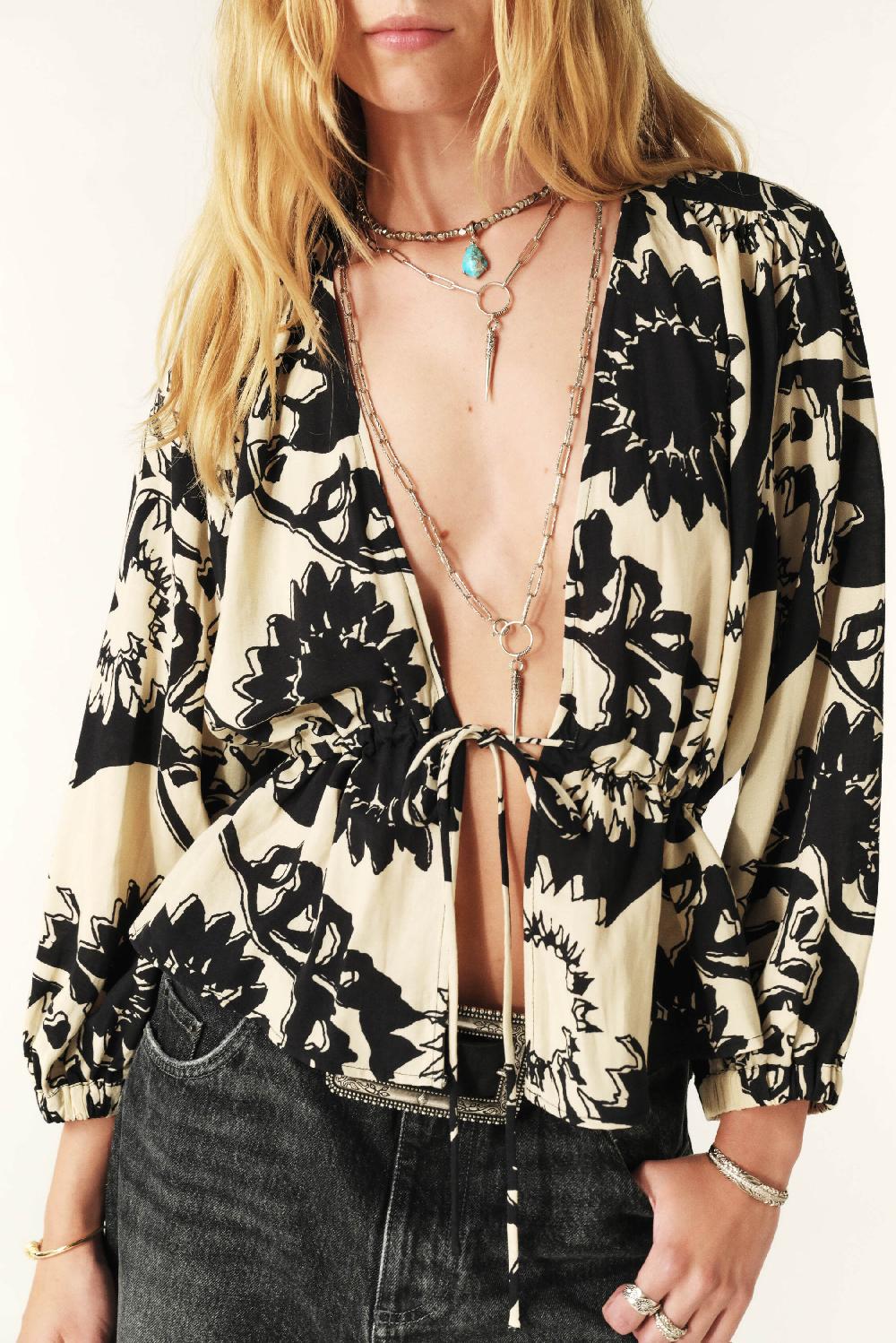 Ba&sh Top Manches Longues Filea Noir