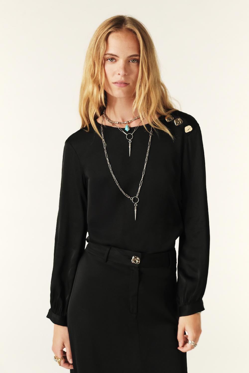 ba&sh Top Manches Longues Jenny Noir