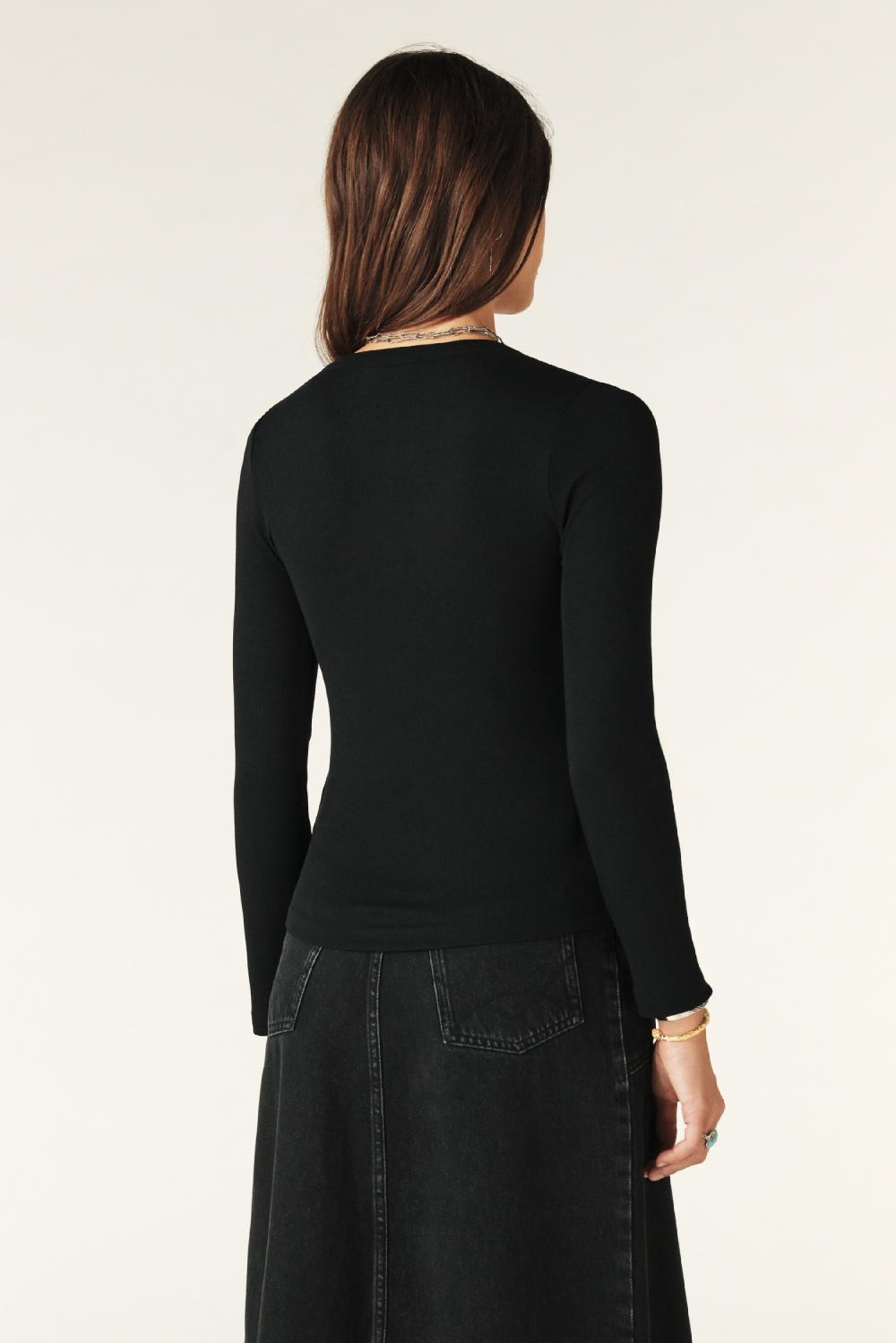 Ba&sh Top Manches Longues Marty Noir