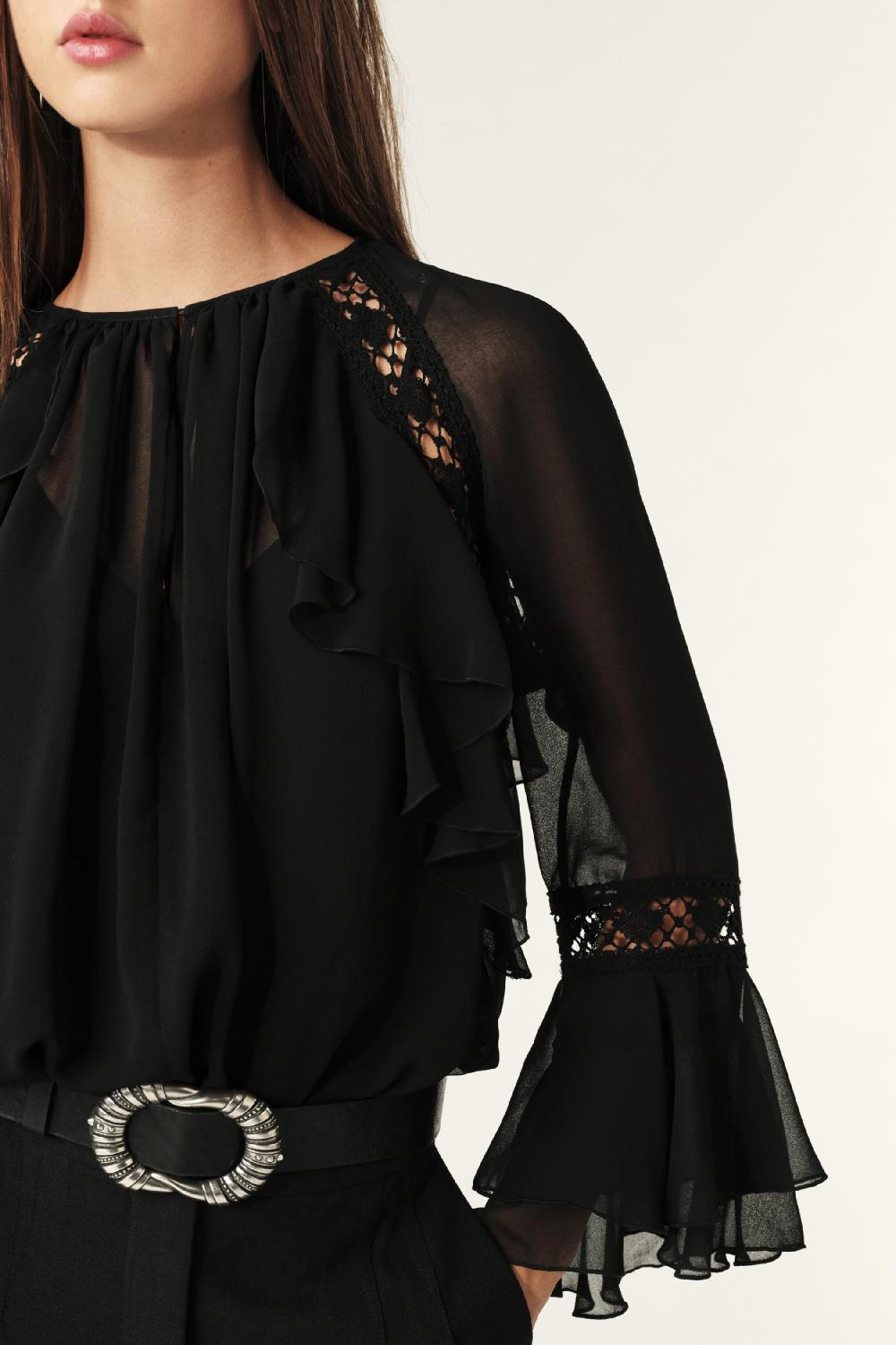 Ba&sh Top Manches Longues Mena Noir