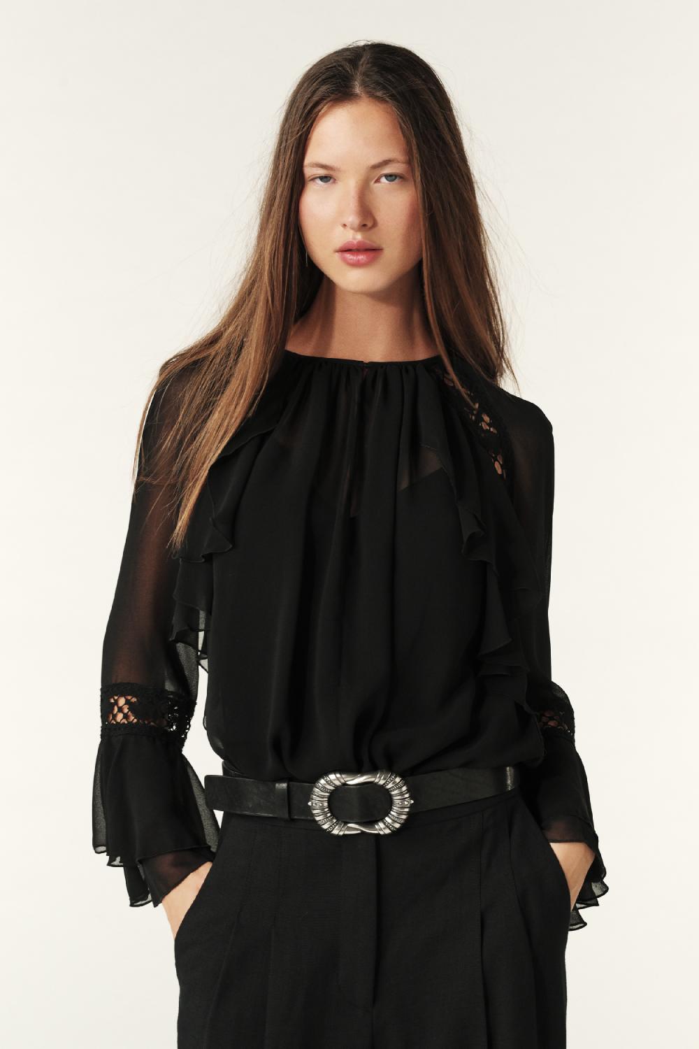 ba&sh Top Manches Longues Mena Noir