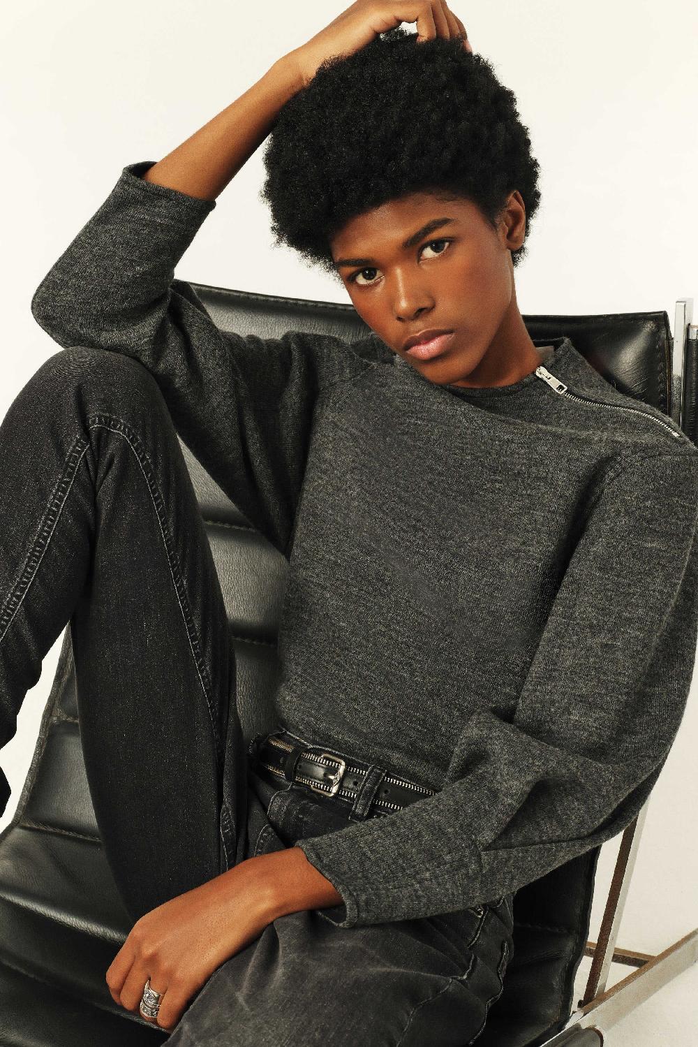 Ba&sh Top Manches Longues Myra Gris