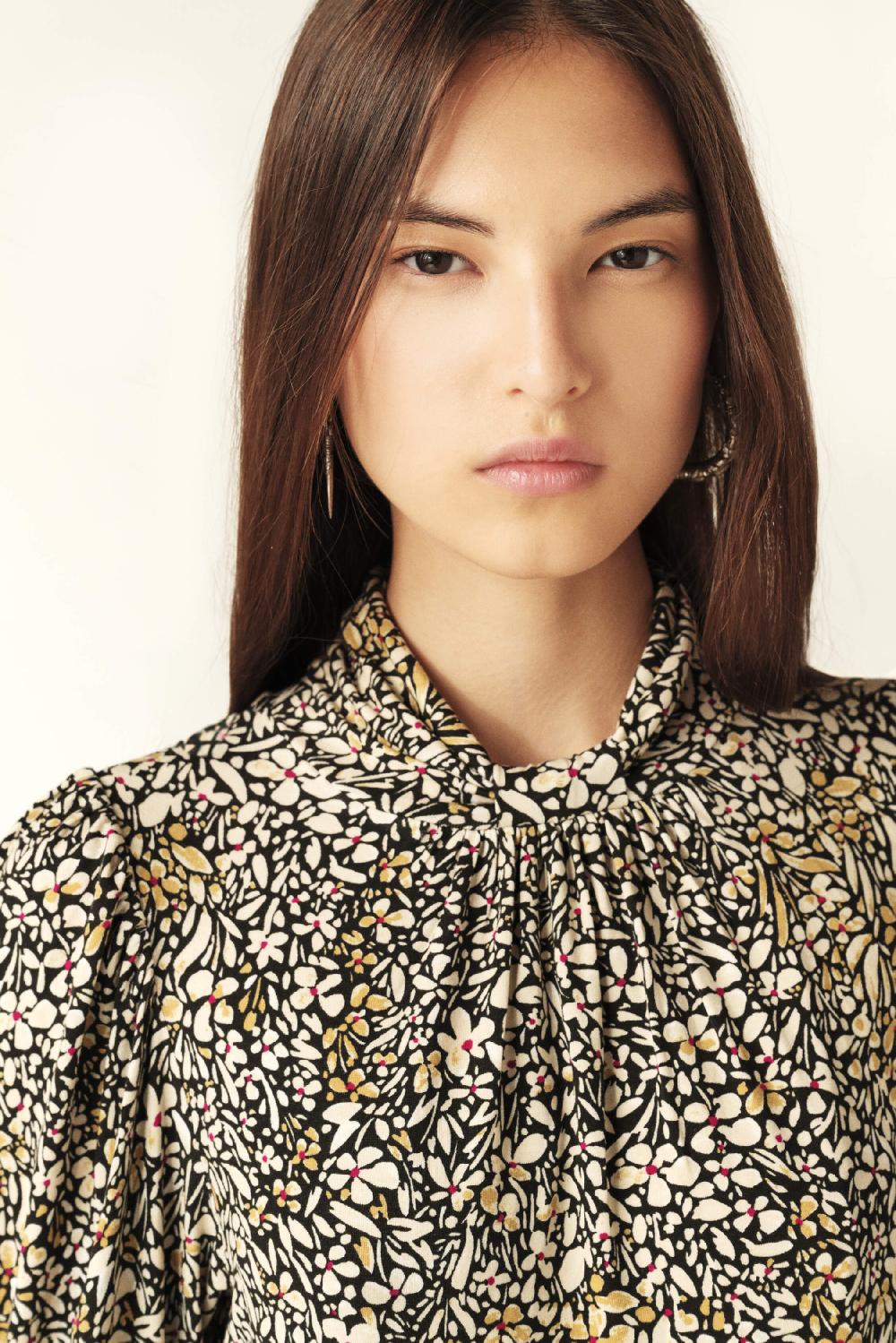 Ba&sh Top Manches Longues Shine Beige