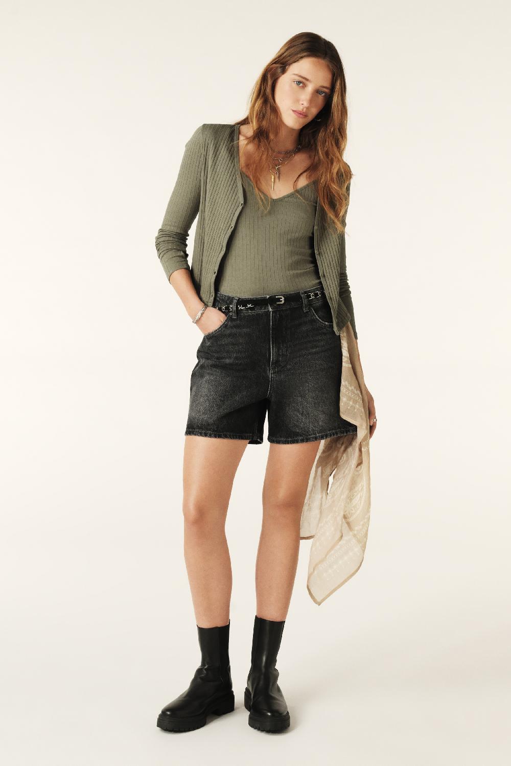 Ba&sh Top Manches Longues Tan Kaki