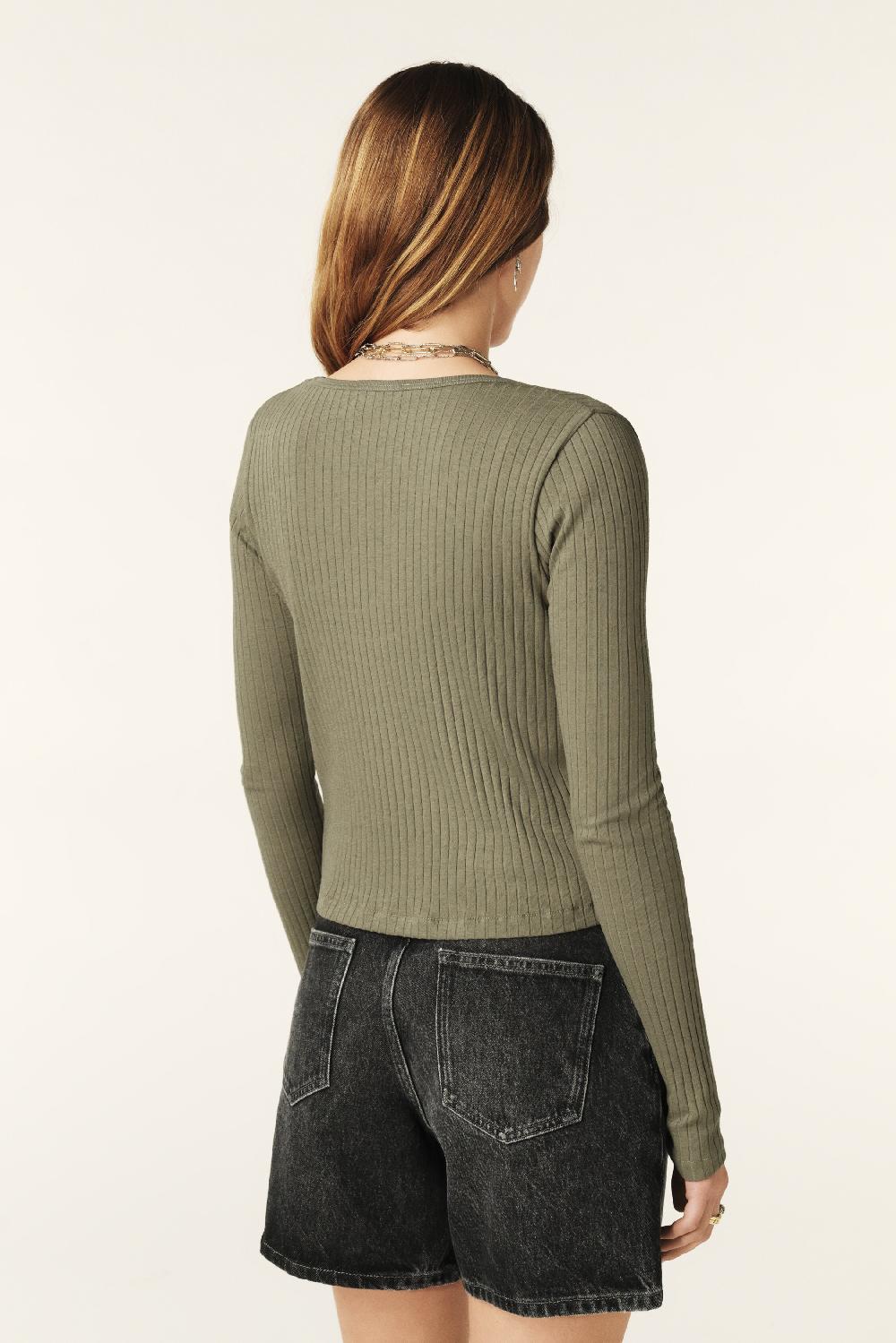 Ba&sh Top Manches Longues Tan Kaki