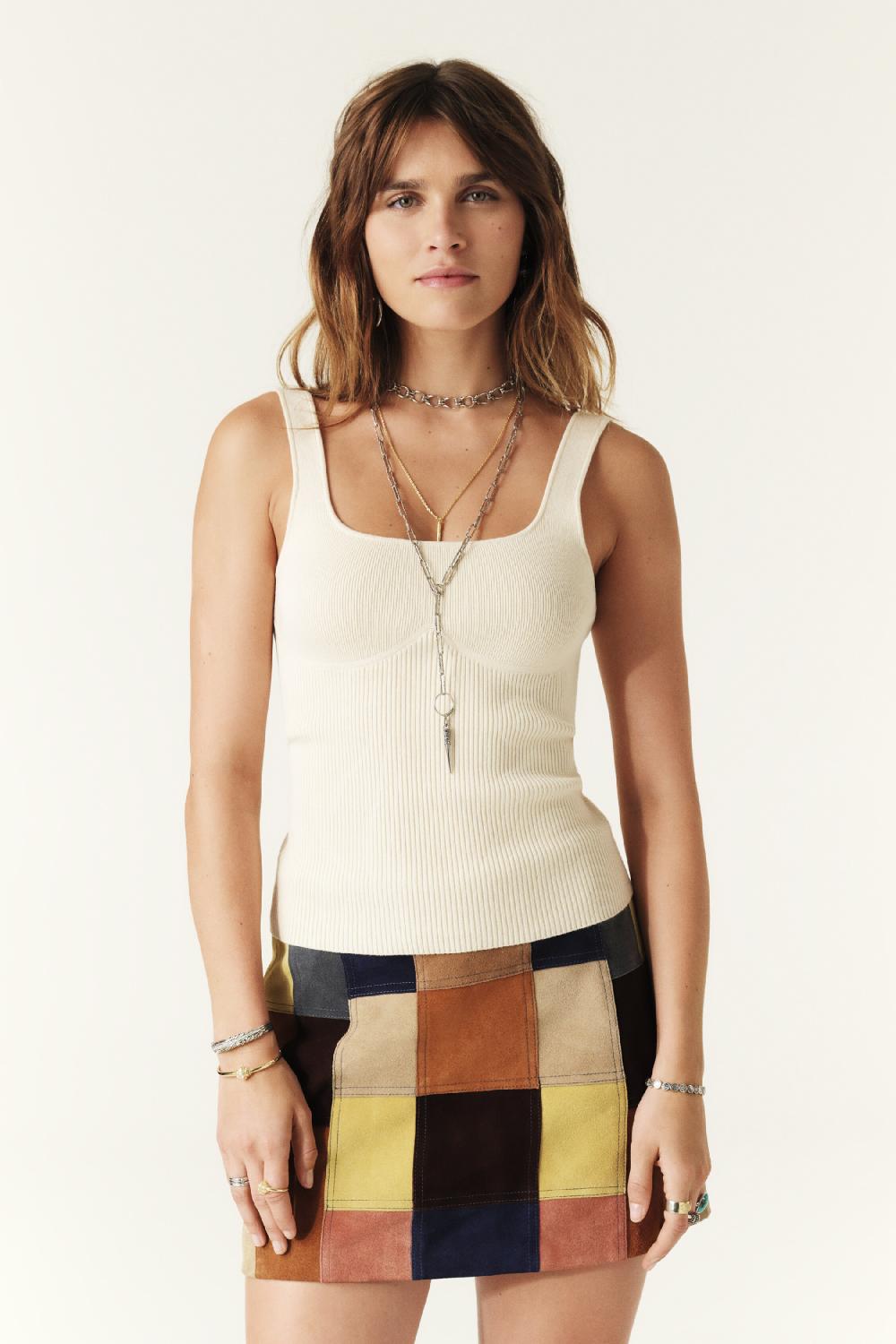 Ba&sh Top Oxmo Blanc Ecru