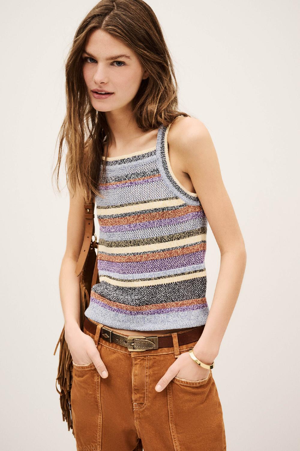 ba&sh Top Sans Manches Tannia Multi