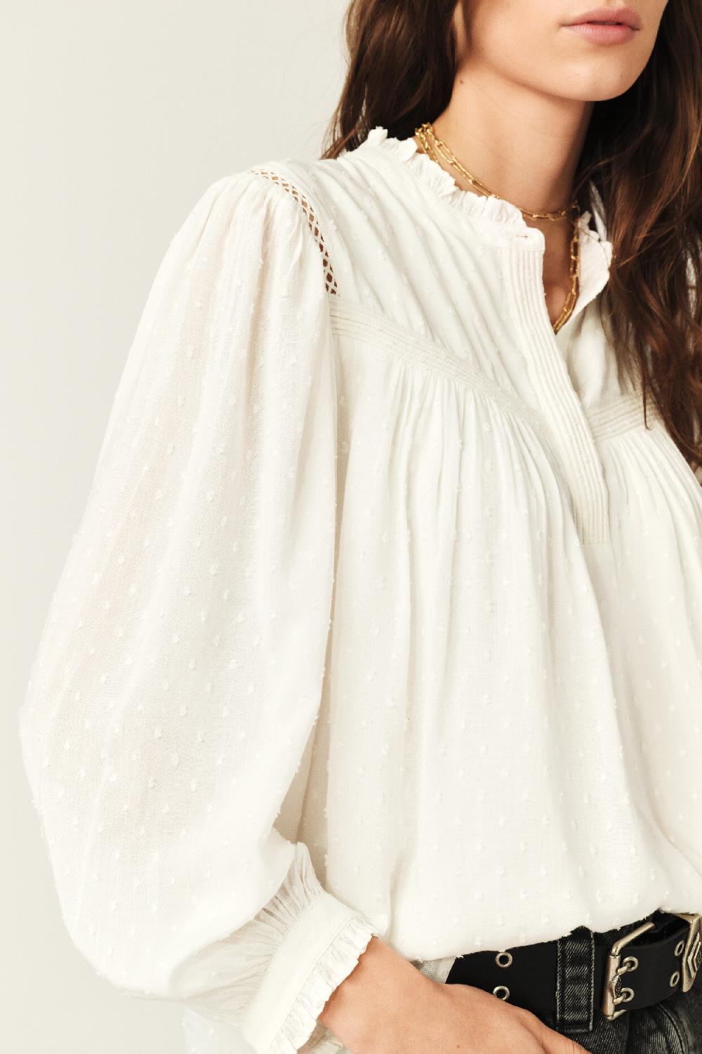 Ba&sh Top Style Blouse Pintor Blanc Ecru