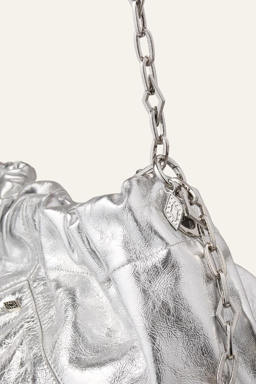 Ba&sh Tote Bag En Cuir June Gris