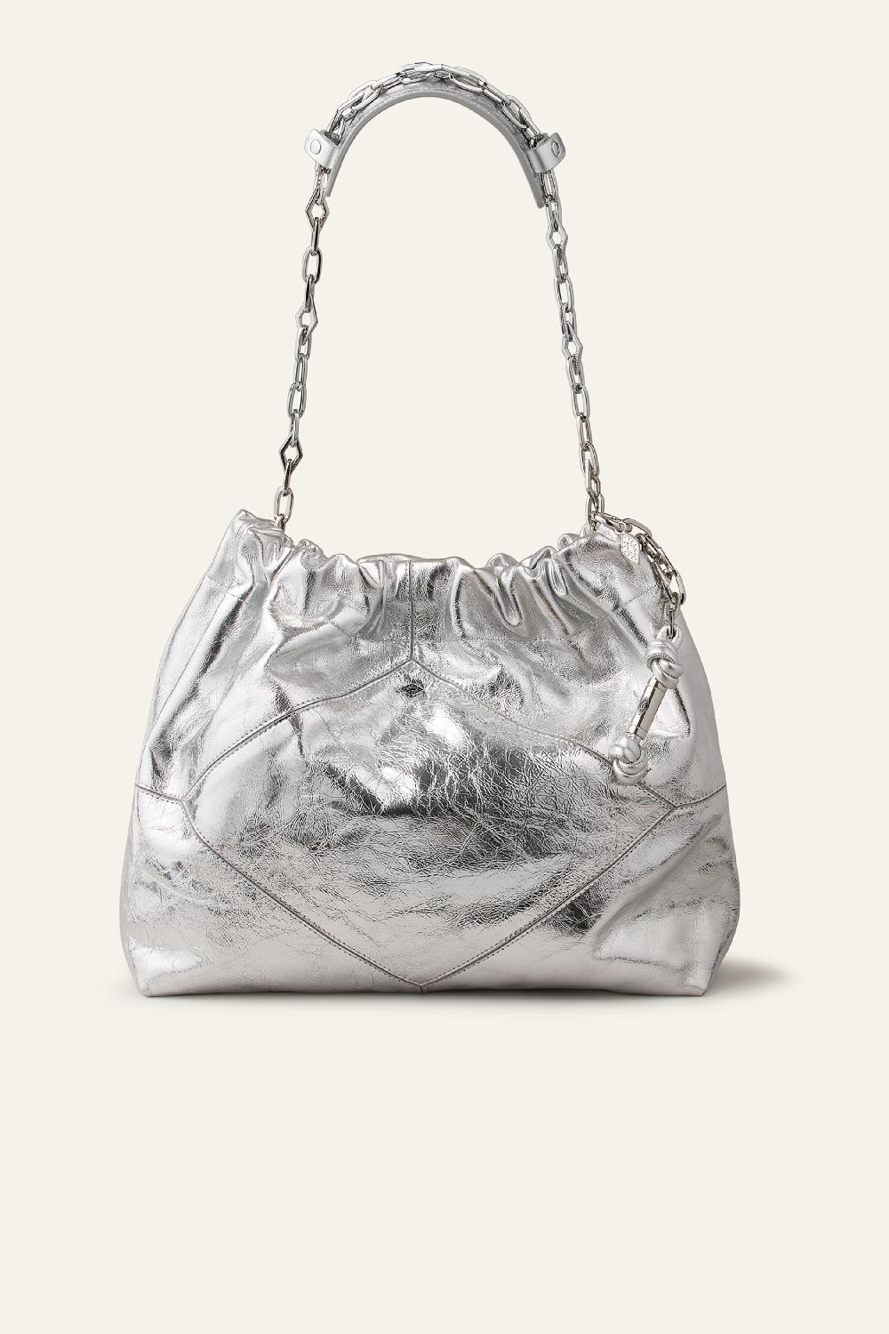 ba&sh Tote Bag En Cuir June Gris