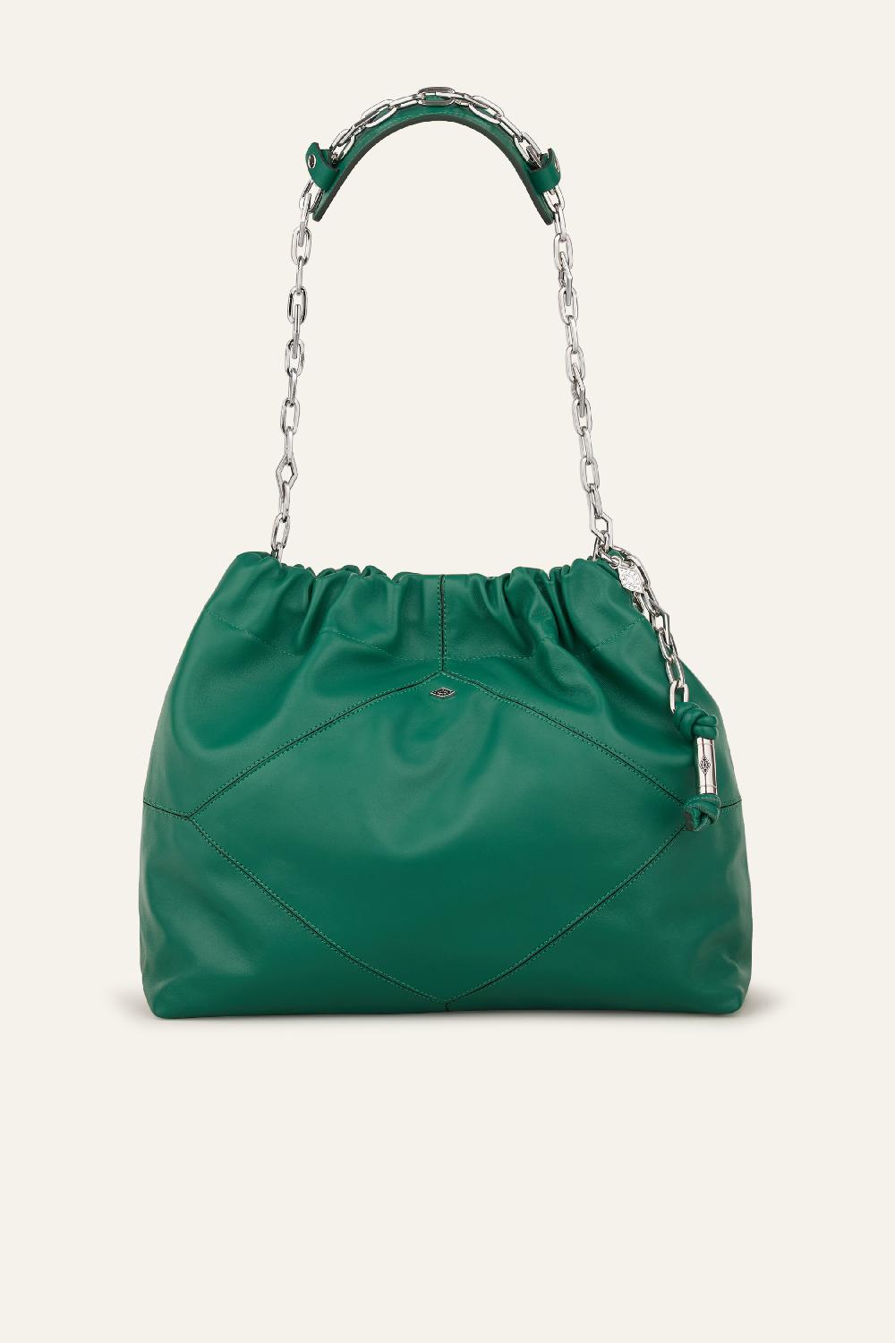 ba&sh Tote Bag En Cuir Tote Vert