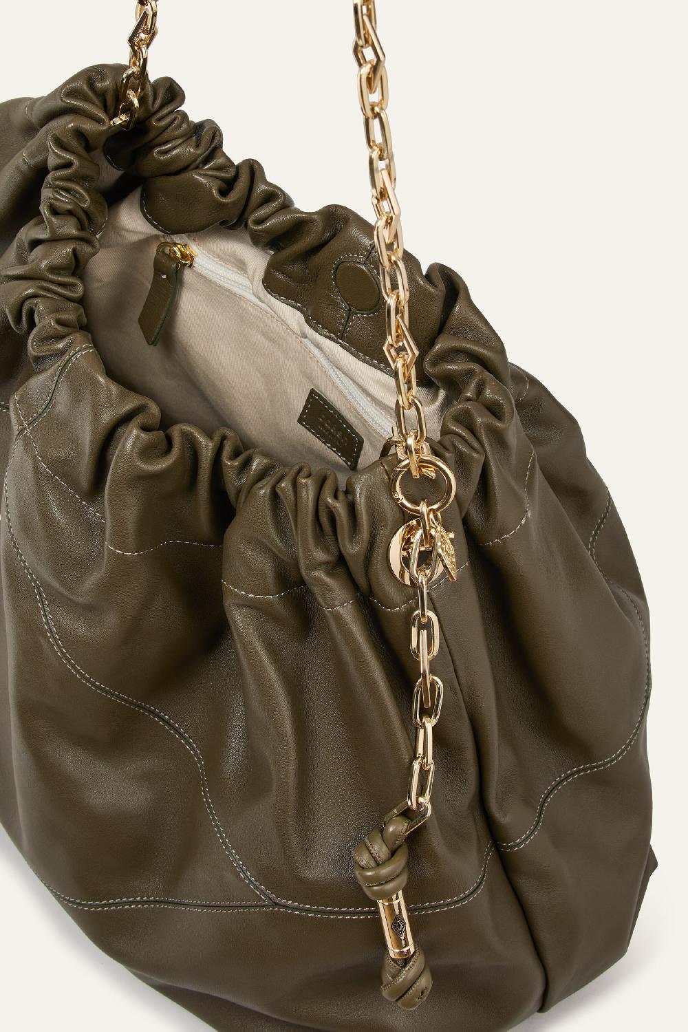 Ba&sh Tote Rectangulaire Grand Format June Kaki