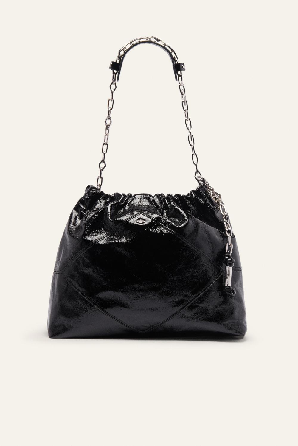 ba&sh Tote Rectangulaire Grand Format June Noir