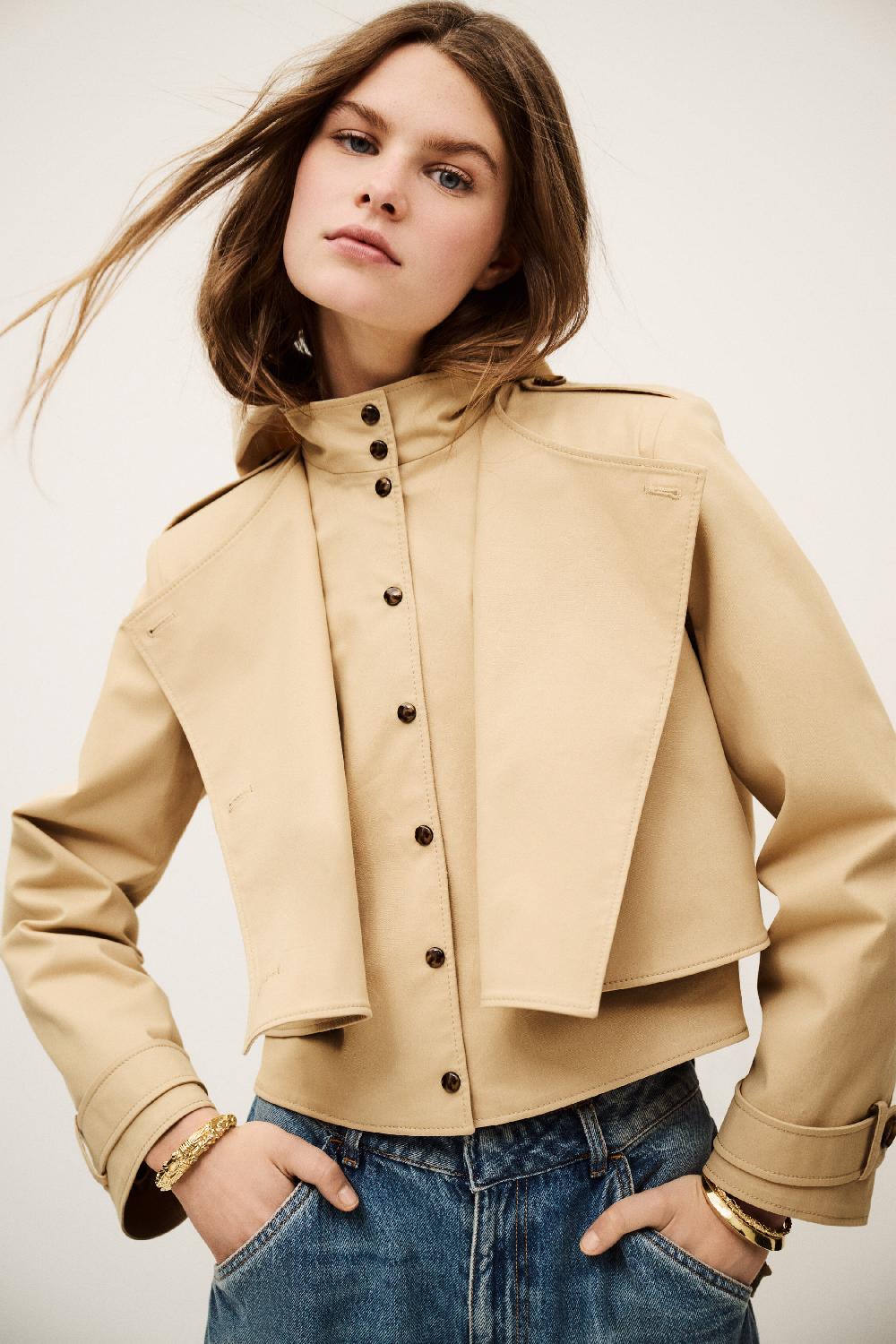 Ba&sh Trench Court Thym Beige