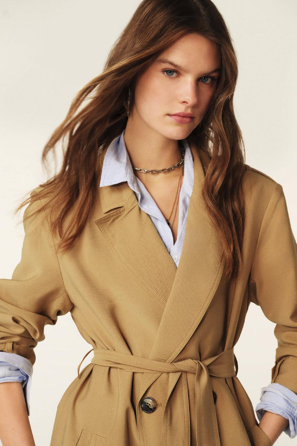 Ba&sh Trench Long Nana Beige