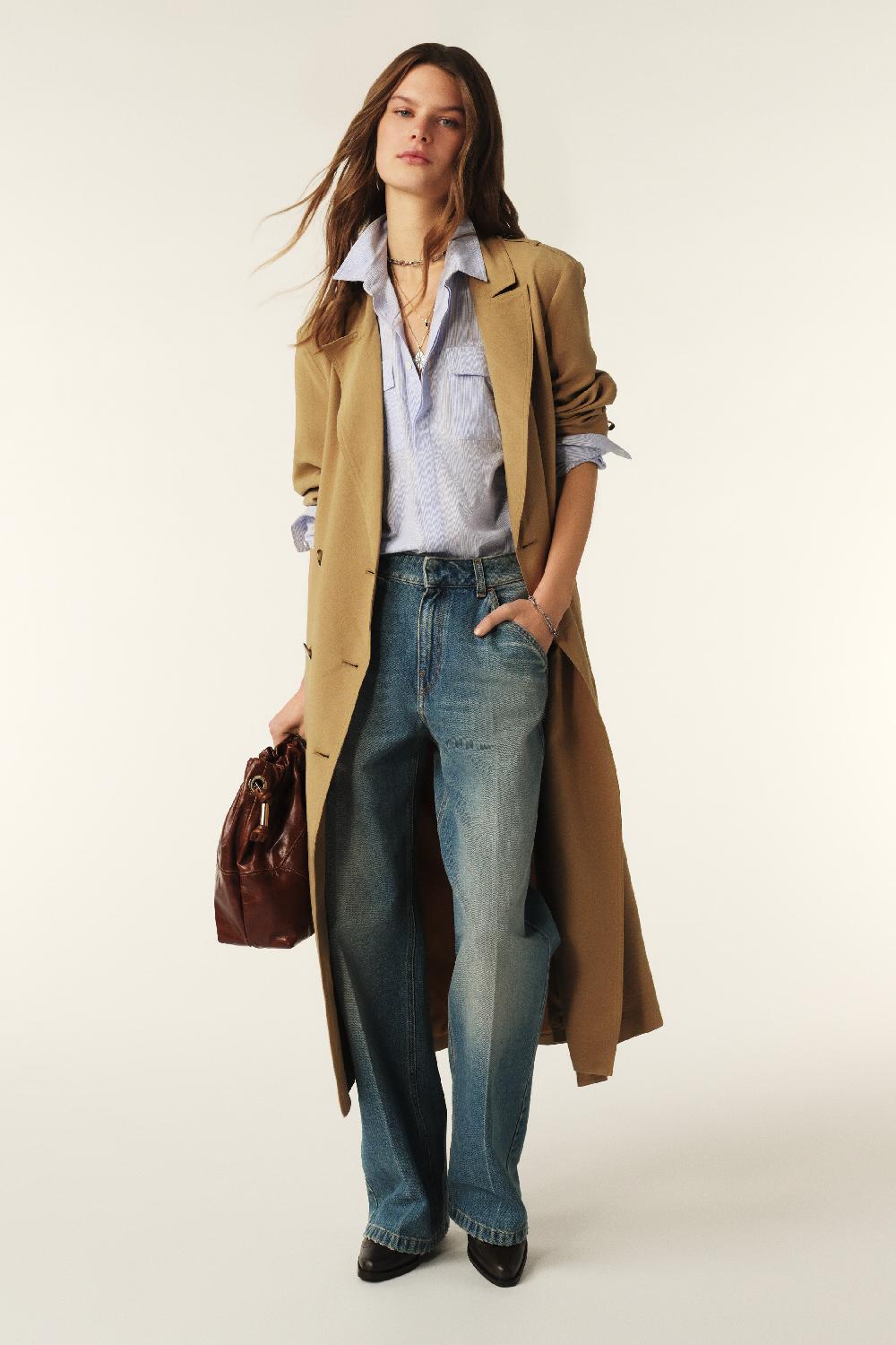 ba&sh Trench Long Nana Beige